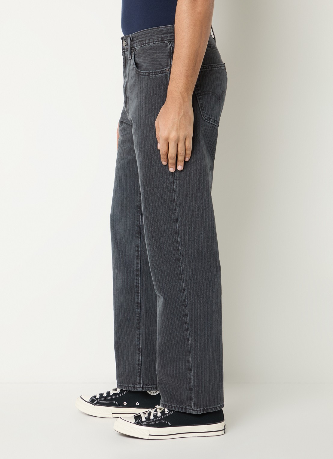 Levi's 568 slim fit jeans met gekleurde wassing - detail 5 antraciet