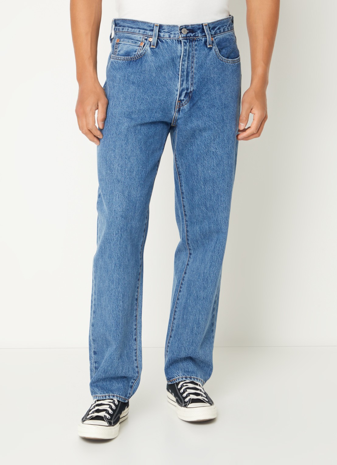 Levi's 568 stay loose fit jeans met medium wassing - detail 4 indigo
