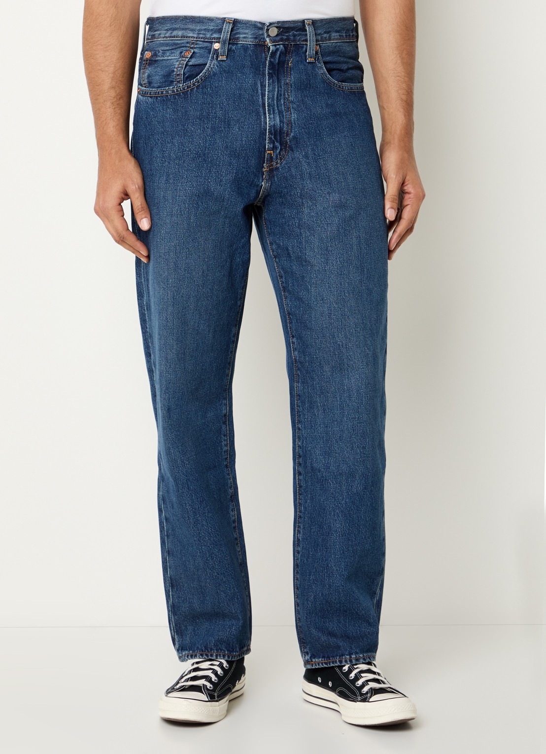 Levi's 568 straight leg jeans met medium wassing - detail 2 indigo