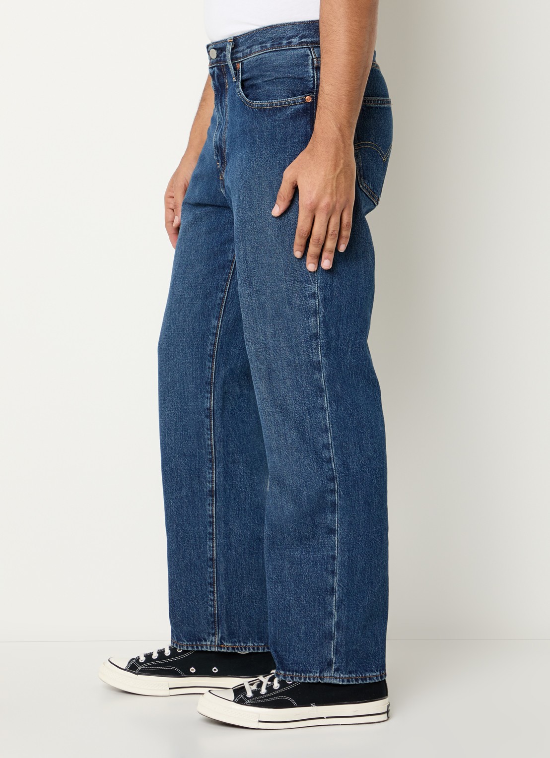 Levi's 568 straight leg jeans met medium wassing - detail 3 indigo