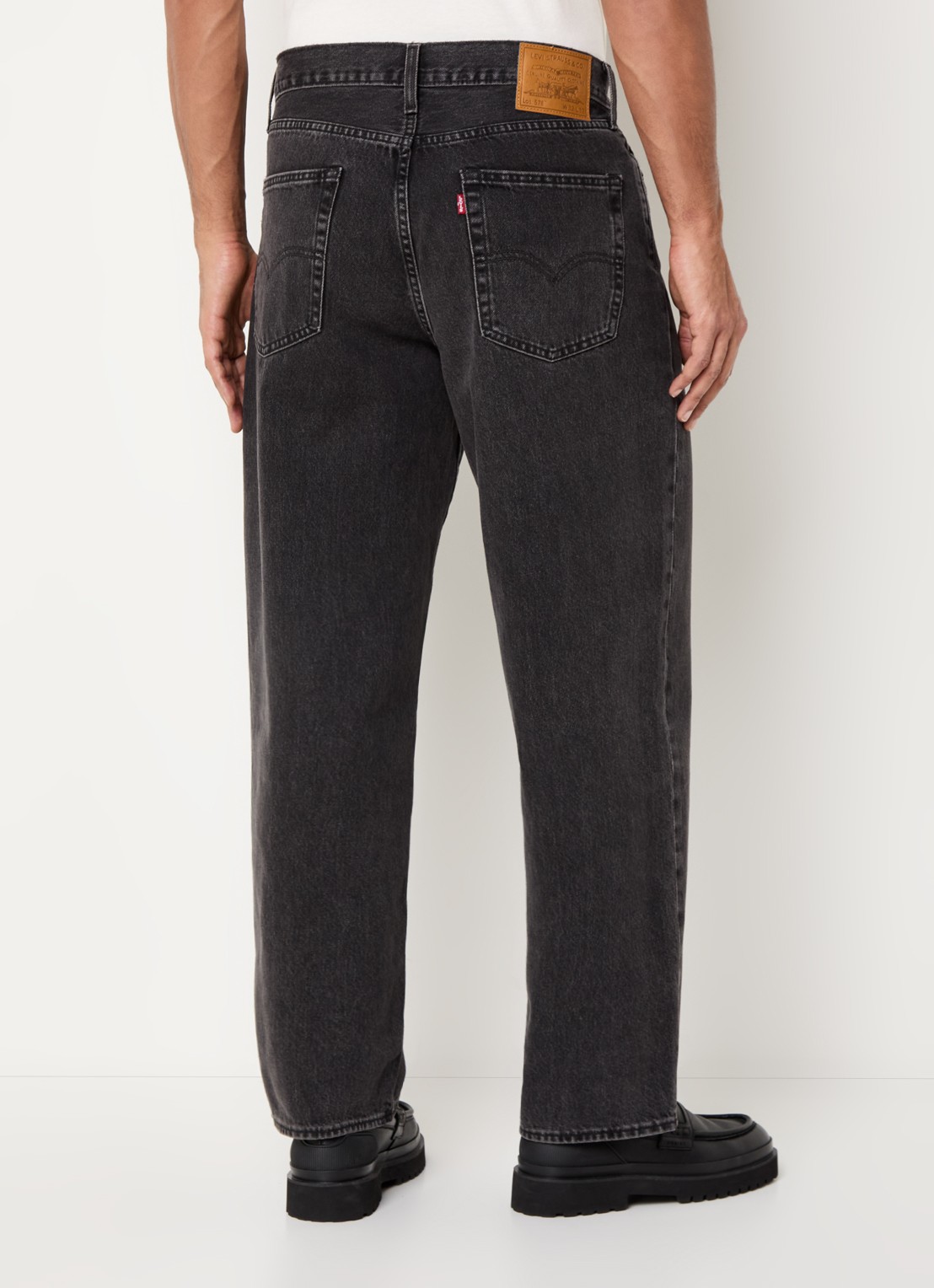 Levi's 578 straight fit jeans met gekleurde wassing  - achterkant zwart