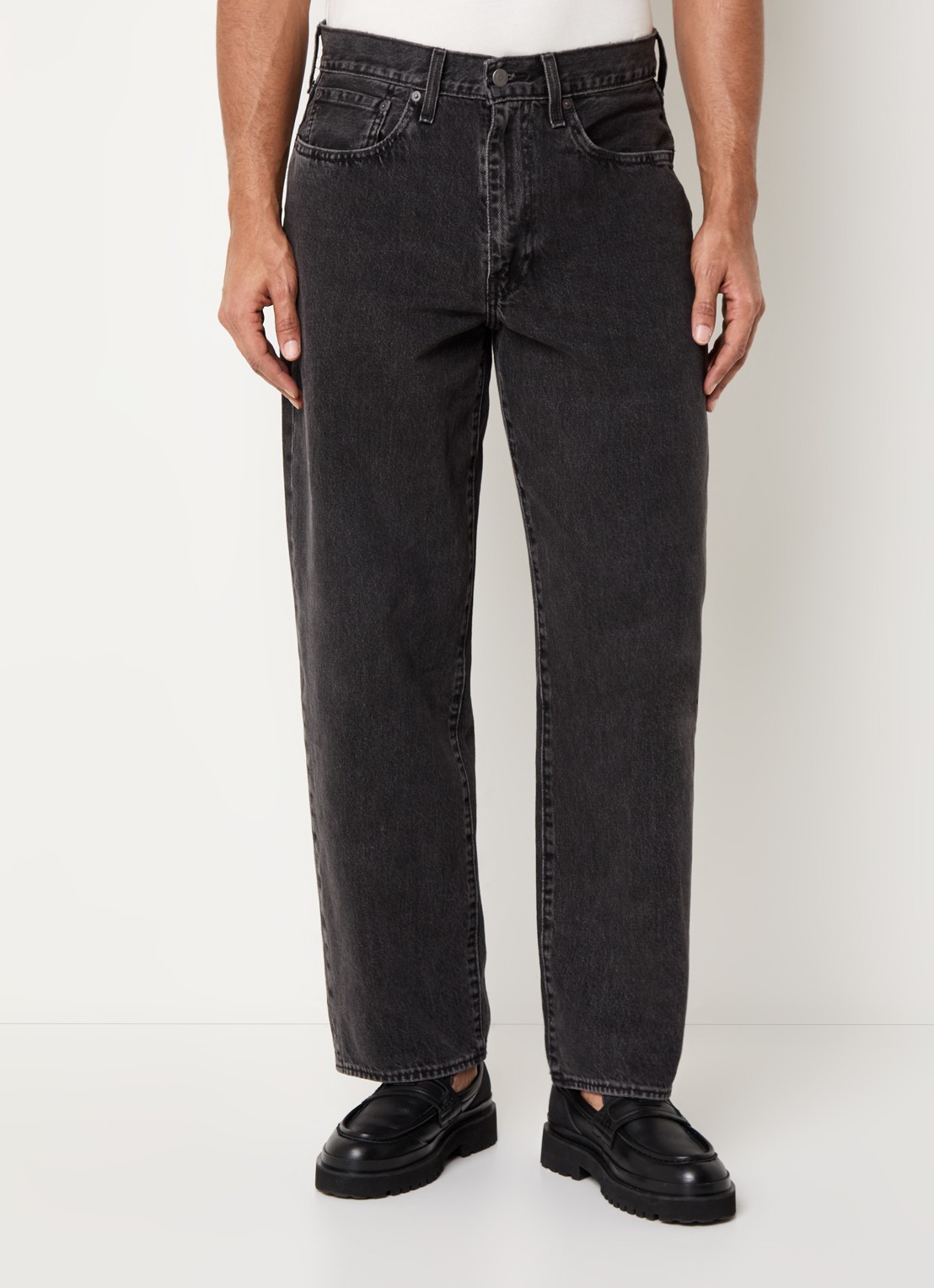 Levi's 578 straight fit jeans met gekleurde wassing  - detail 4 zwart