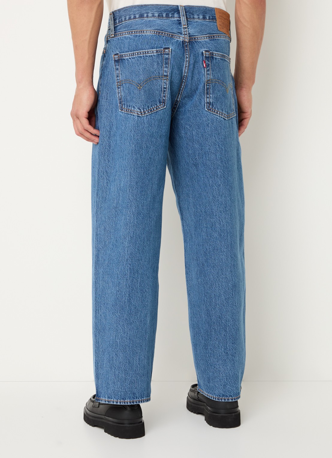 Levi's 578 straight fit jeans met medium wassing - achterkant 3 indigo
