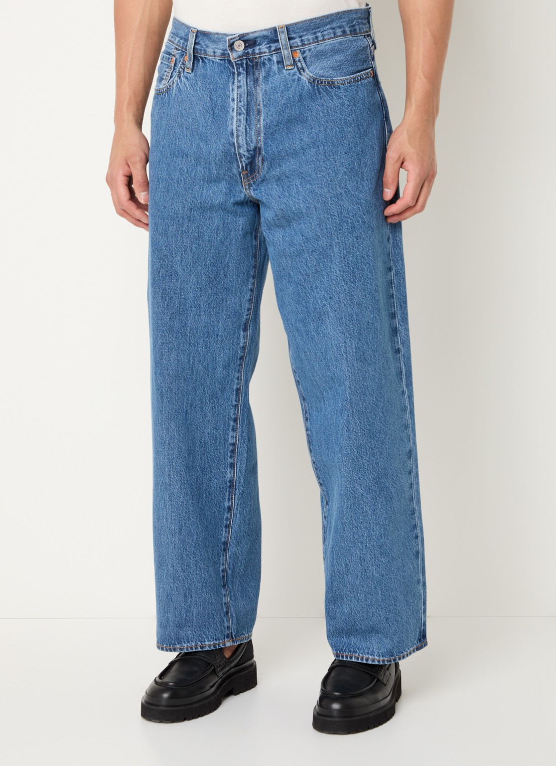 Levi's 578 straight fit jeans met medium wassing - detail 4 indigo