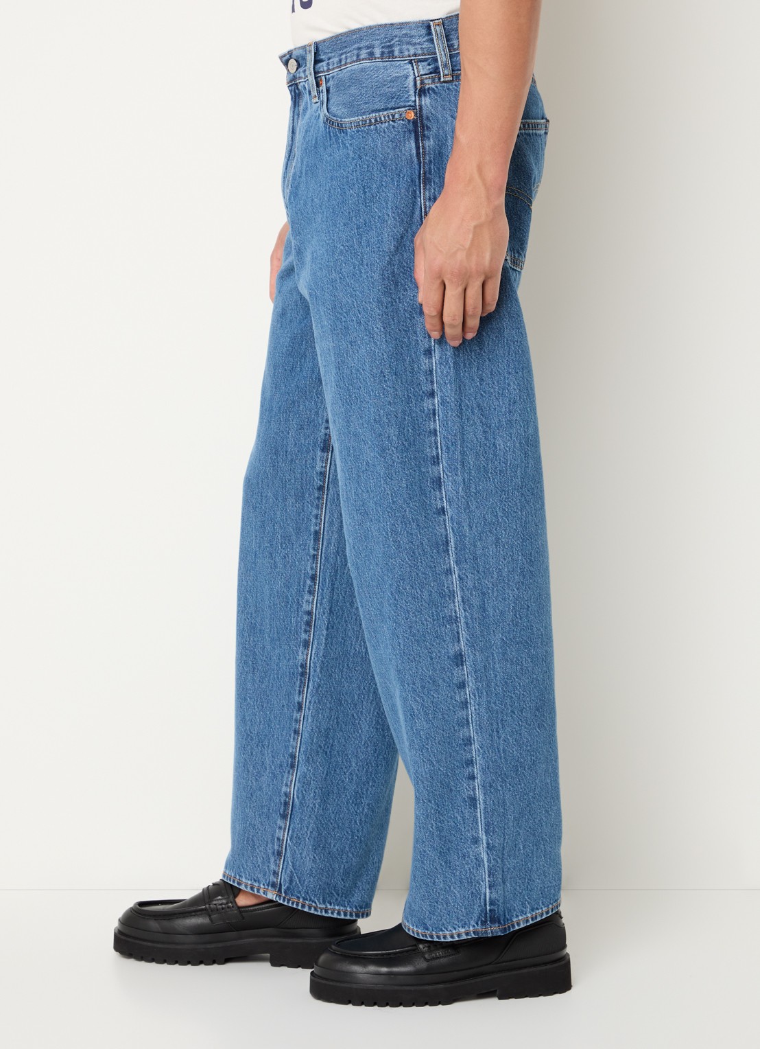 Levi's 578 straight fit jeans met medium wassing - detail 5 indigo