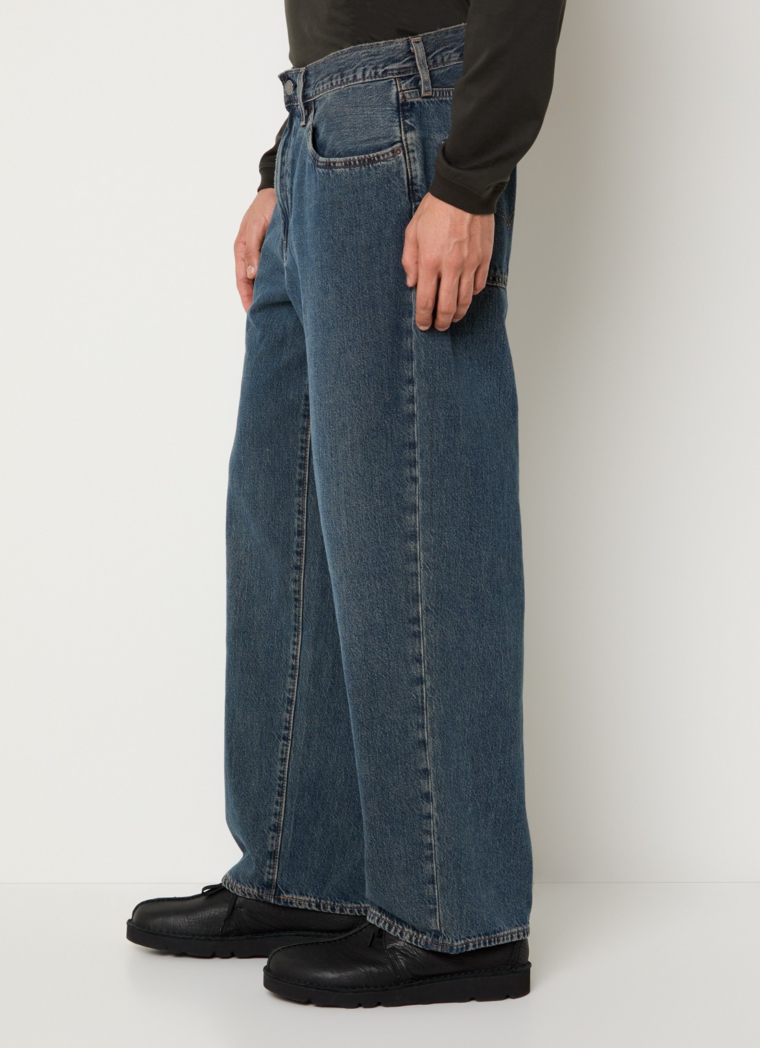 Levi's 578 straight leg jeans met medium wassing - detail 2 indigo