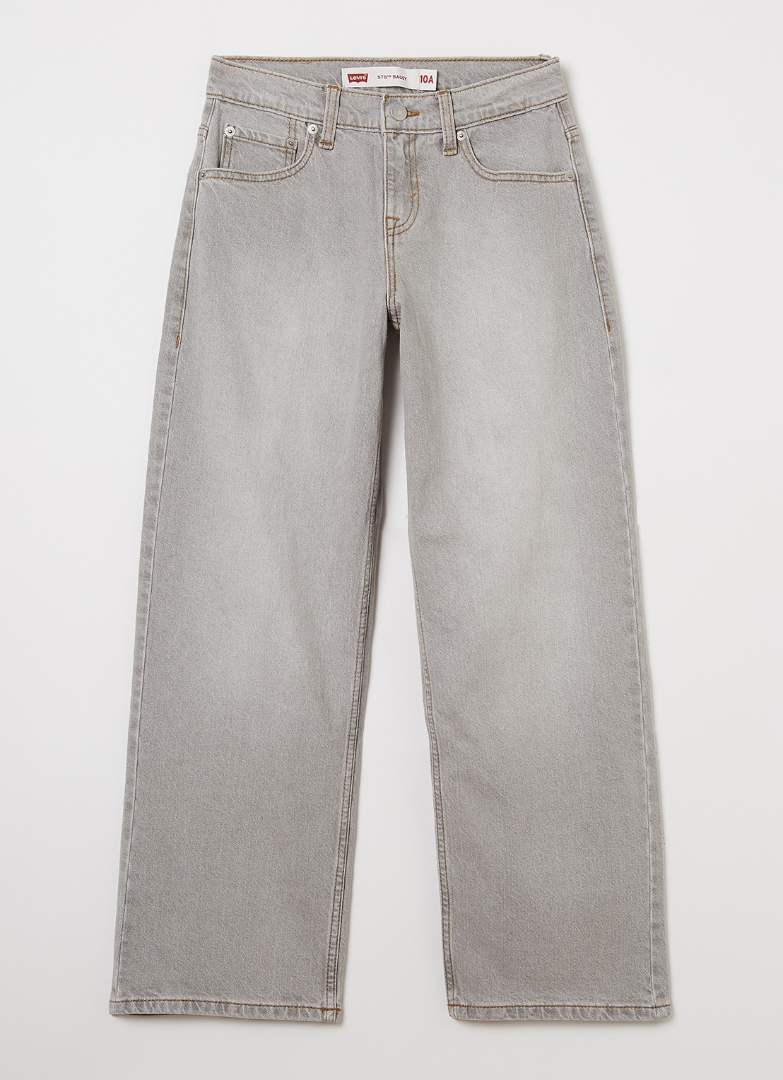 Levi's 578 wide leg jeans met gekleurde wassing - voorkant lichtgrijs