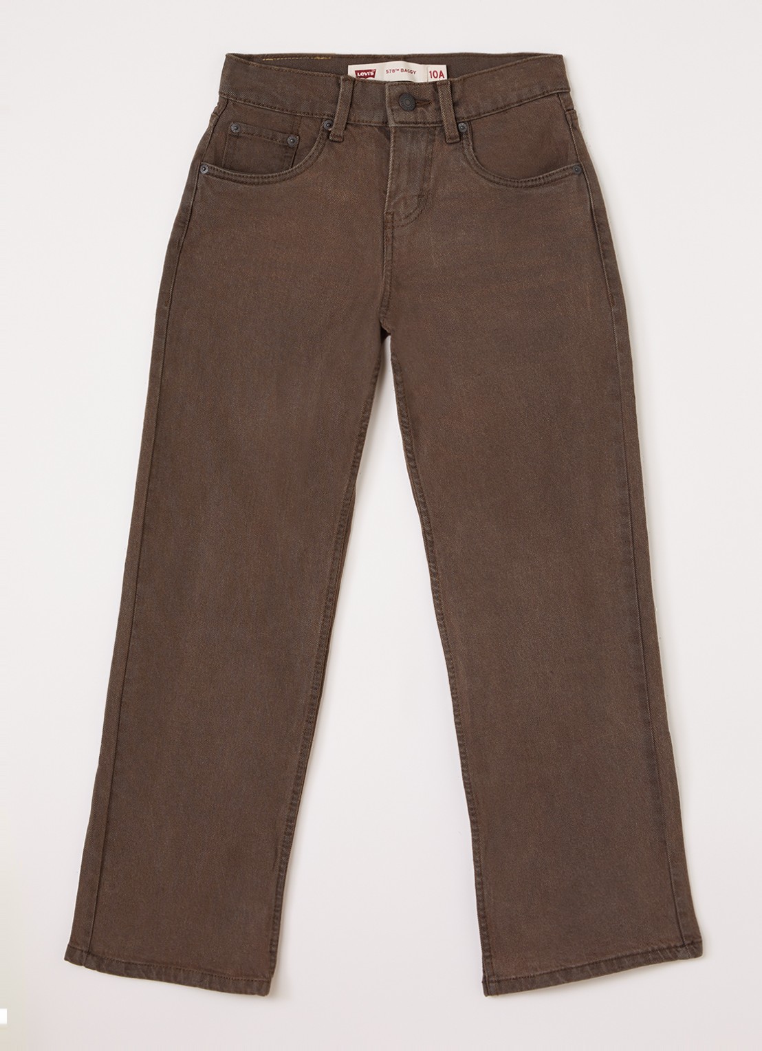Levi's 578 wide leg jeans met gekleurde wassing - voorkant bruin