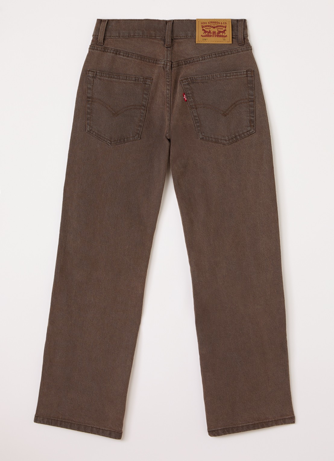 Levi's 578 wide leg jeans met gekleurde wassing - voorkant 2 bruin