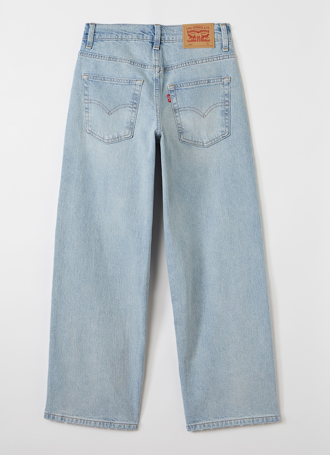 Levi's 578 wide leg jeans met gekleurde wassing - voorkant 2 indigo