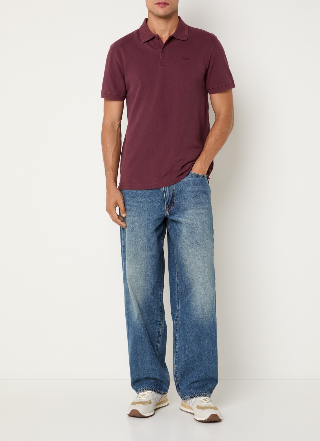 Levi's 578 Wide leg jeans met medium wassing - voorkant 3 indigo