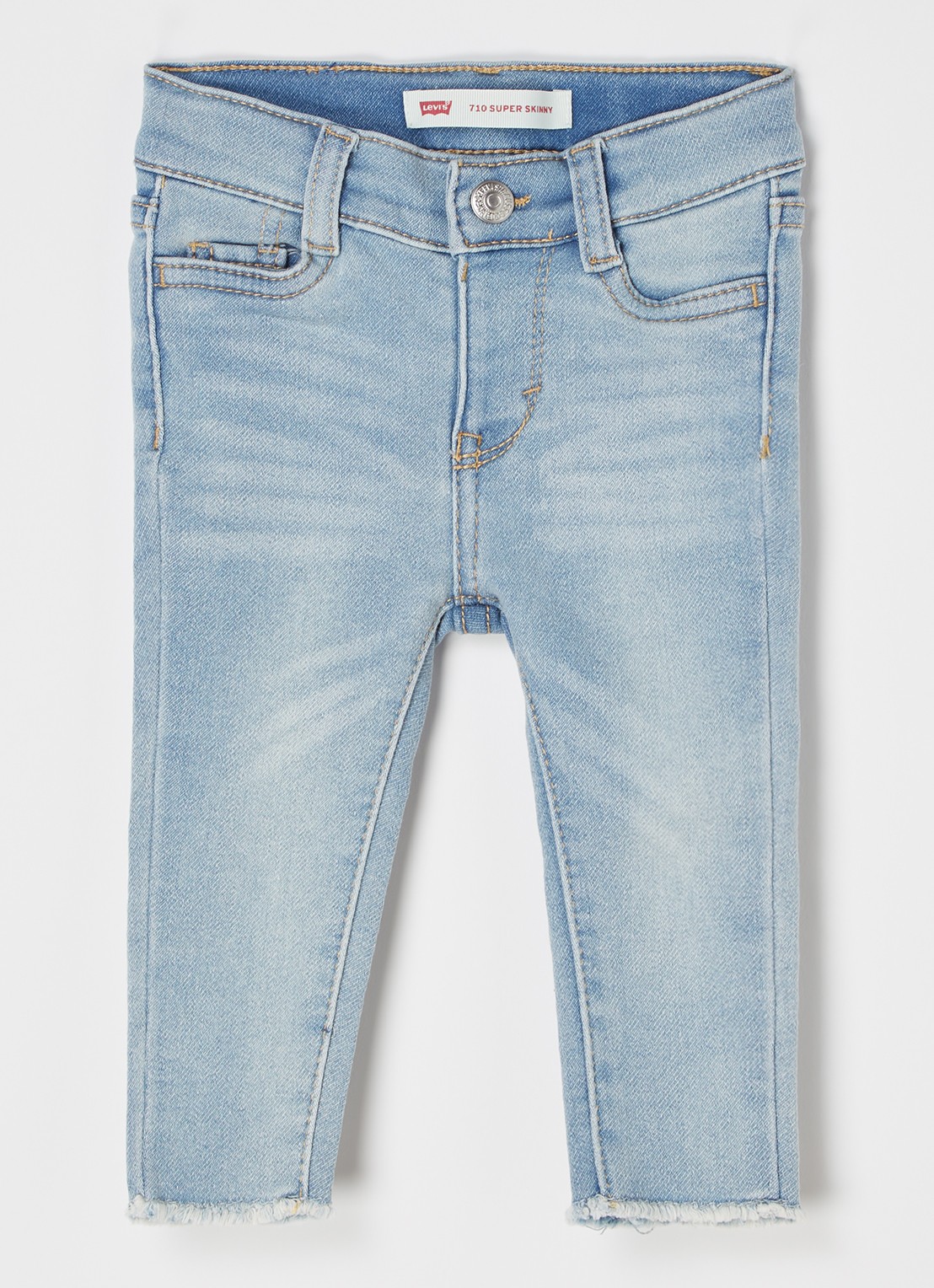 Levi's 710 super skinny jeans met stretch - voorkant 2 lichtblauw