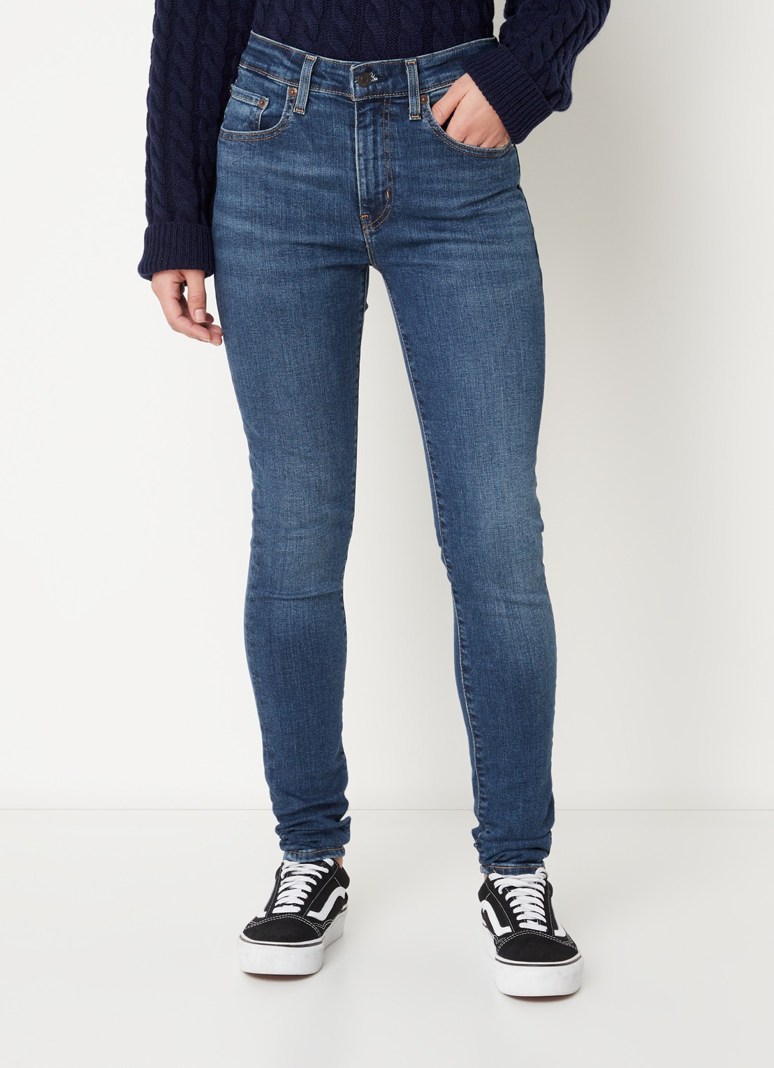 Levi's 721 HIGH RISE SKINNY BLUE WAVE - detail 4 indigo