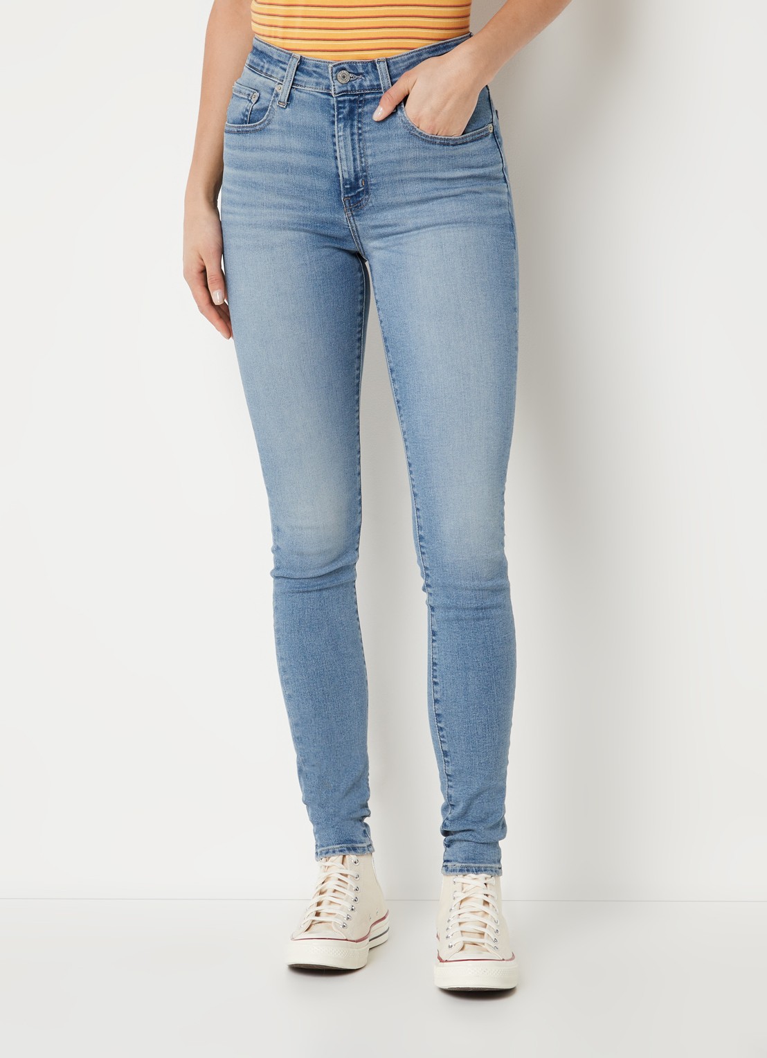 Levi's 721 HIGH RISE SKINNY BLUE WAVE - detail 3 indigo