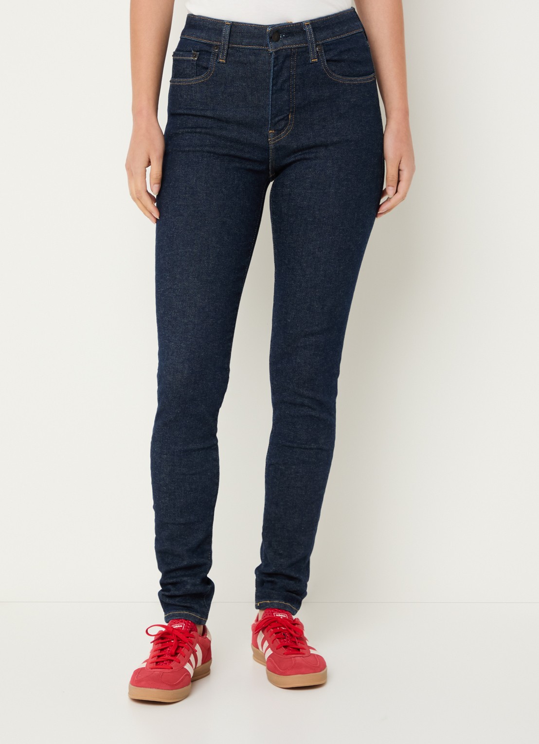 Levi's 721 high waist skinny jeans met donkere wassing - detail 4 indigo