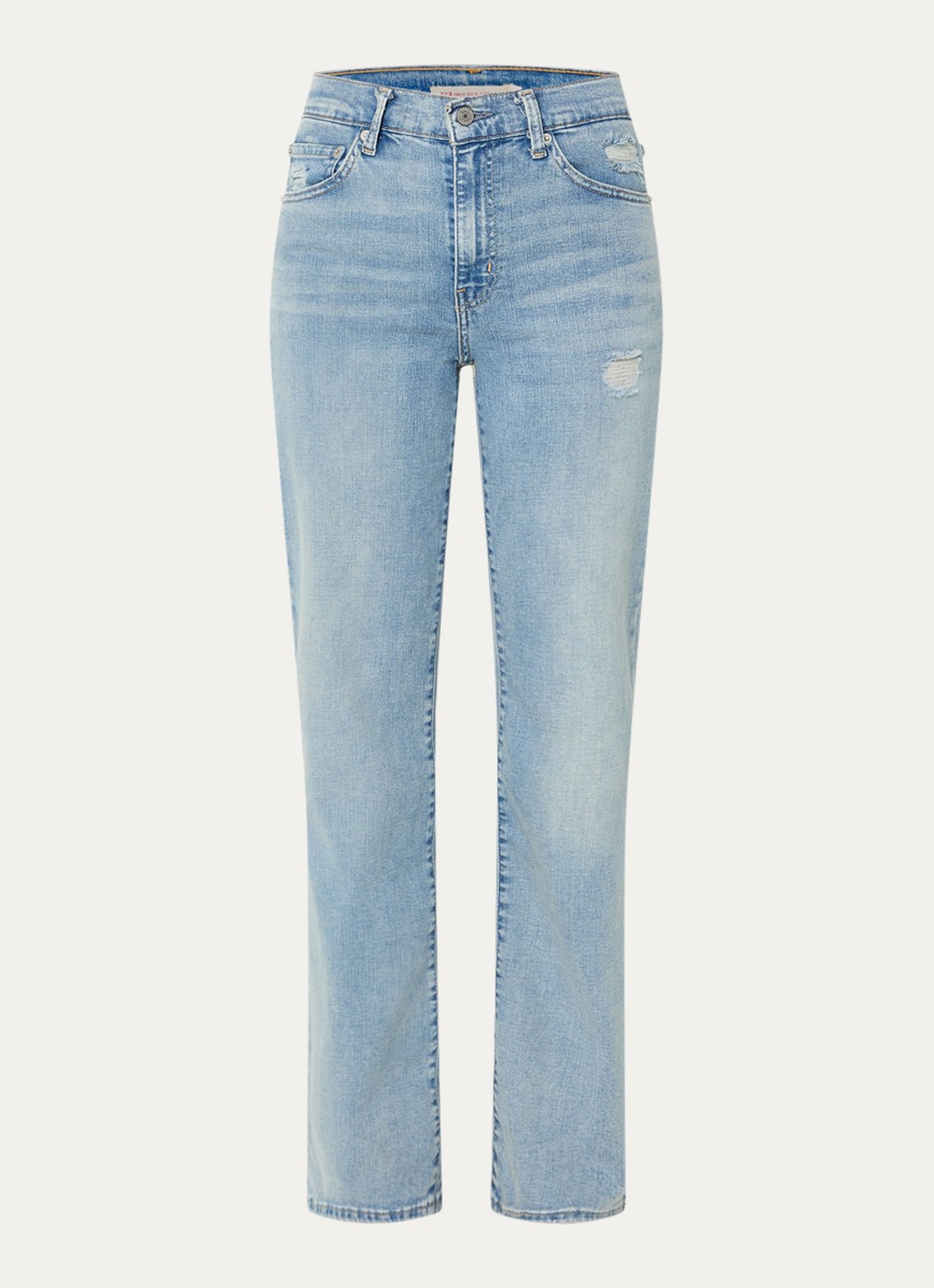 Levi's 723 high waist slim fit jeans met lichte wassing - voorkant 4 indigo