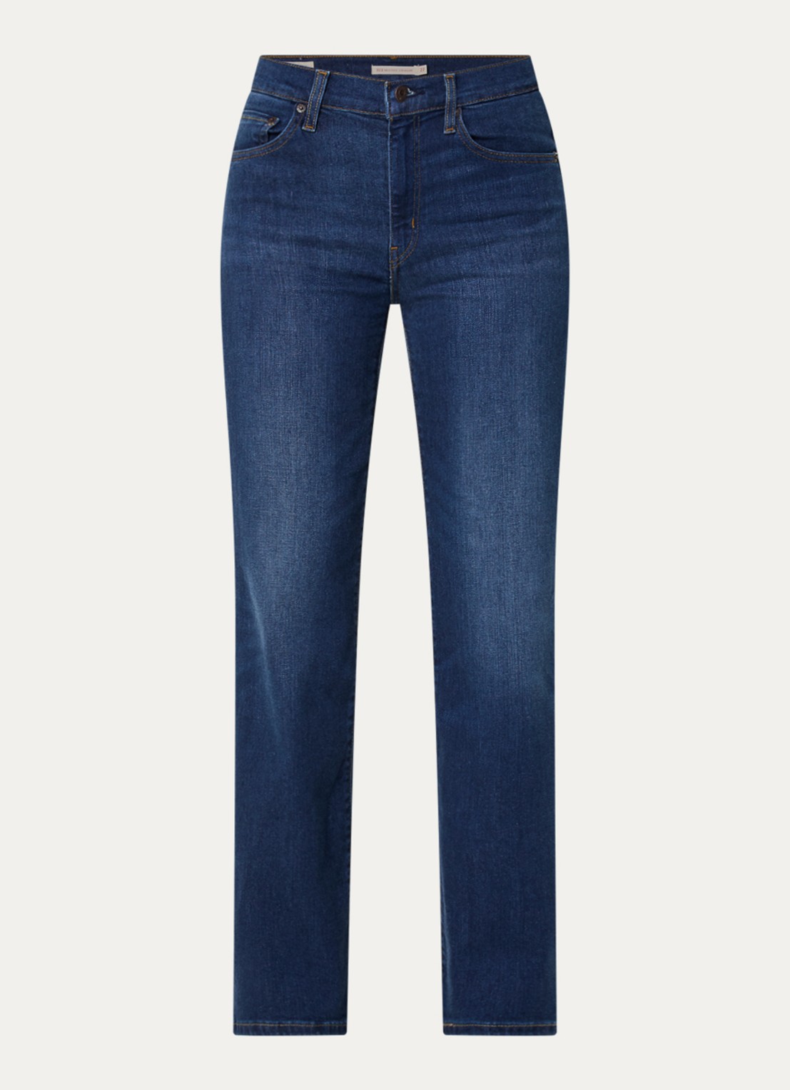 Levi's 723 high waist straight leg jeans met donkere wassing - voorkant 4 indigo