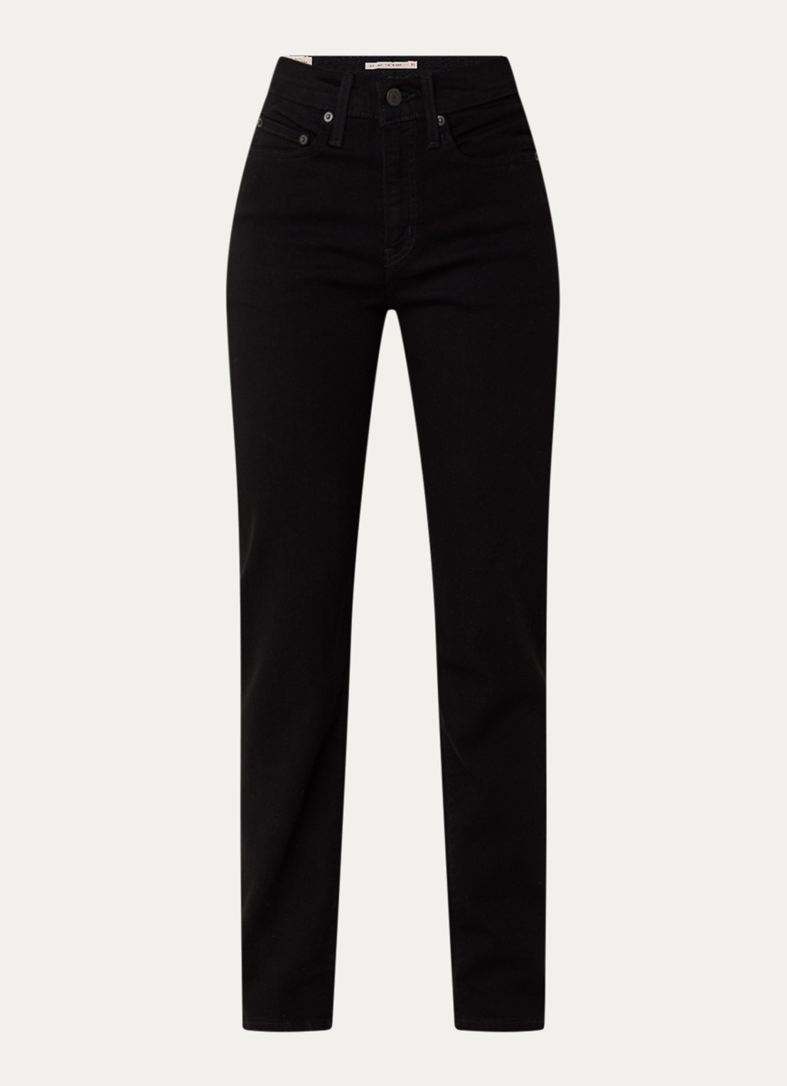 Levi's 724 high waist slim fit jeans met gekleurde wassing - voorkant zwart