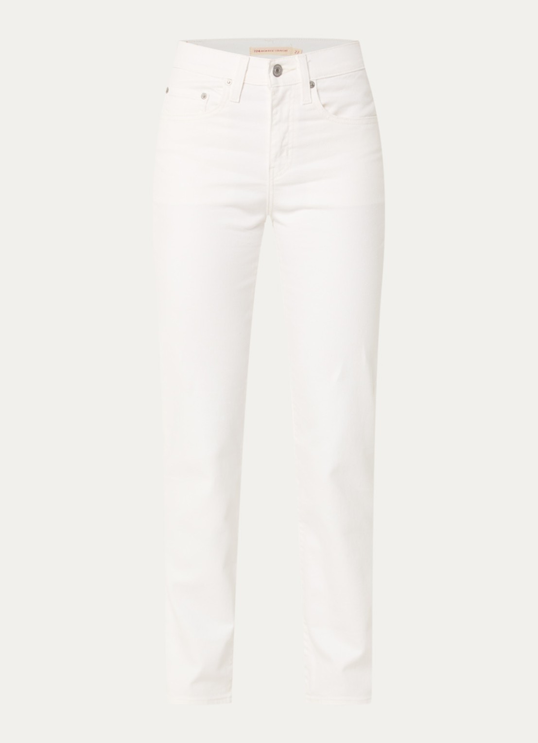 Levi's 724 Mid waist slim fit jeans met gekleurde wassing - voorkant 2 wit