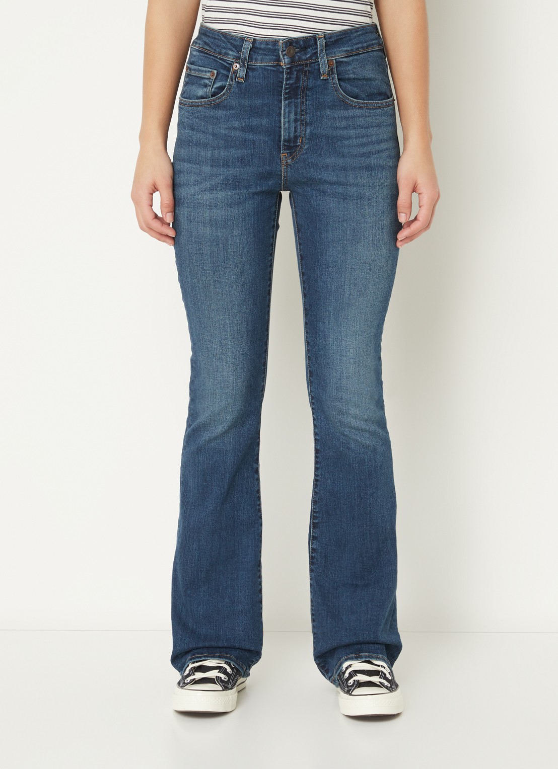 Levi's 725 HIGH RISE BOOTCUT BLUE WAV - detail 4 indigo