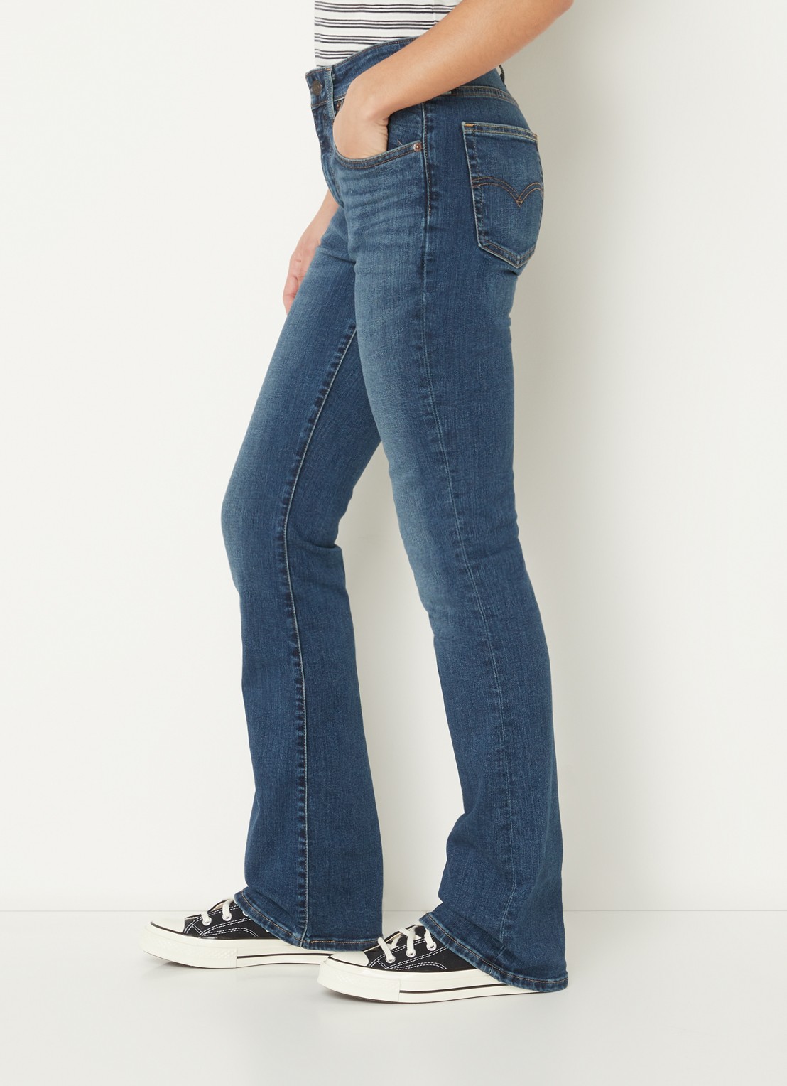 Levi's 725 HIGH RISE BOOTCUT BLUE WAV - detail 5 indigo