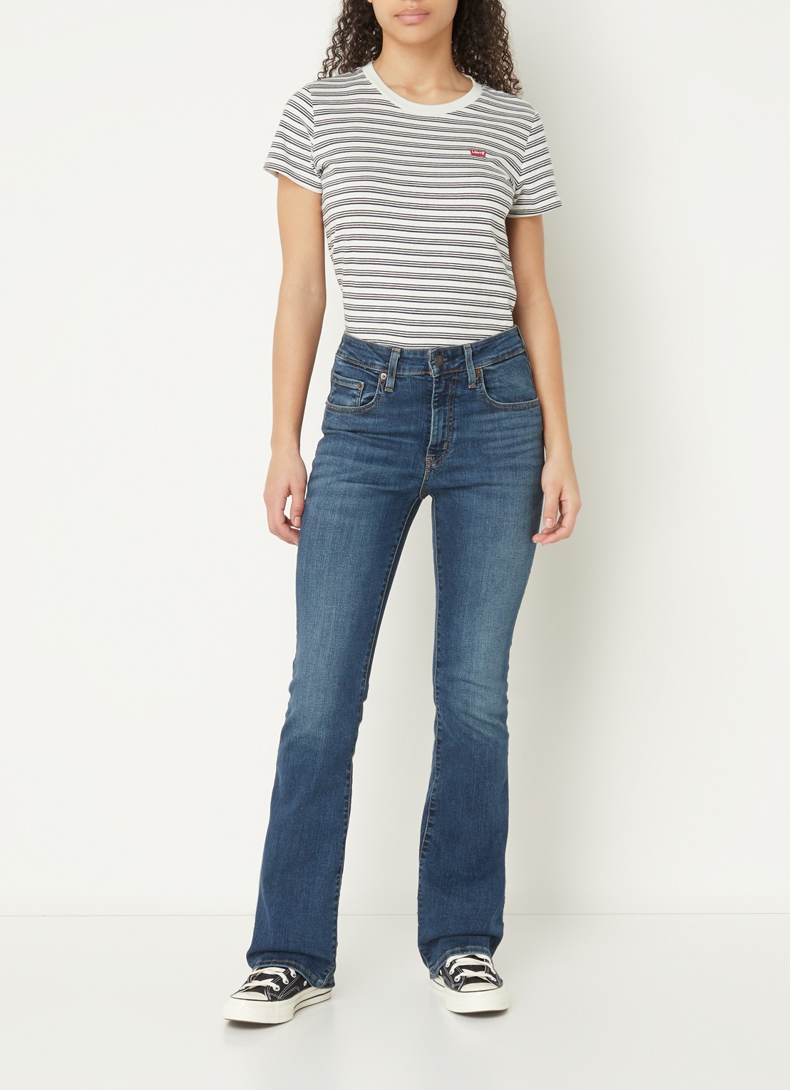 Levi's 725 HIGH RISE BOOTCUT BLUE WAV - voorkant 3 indigo