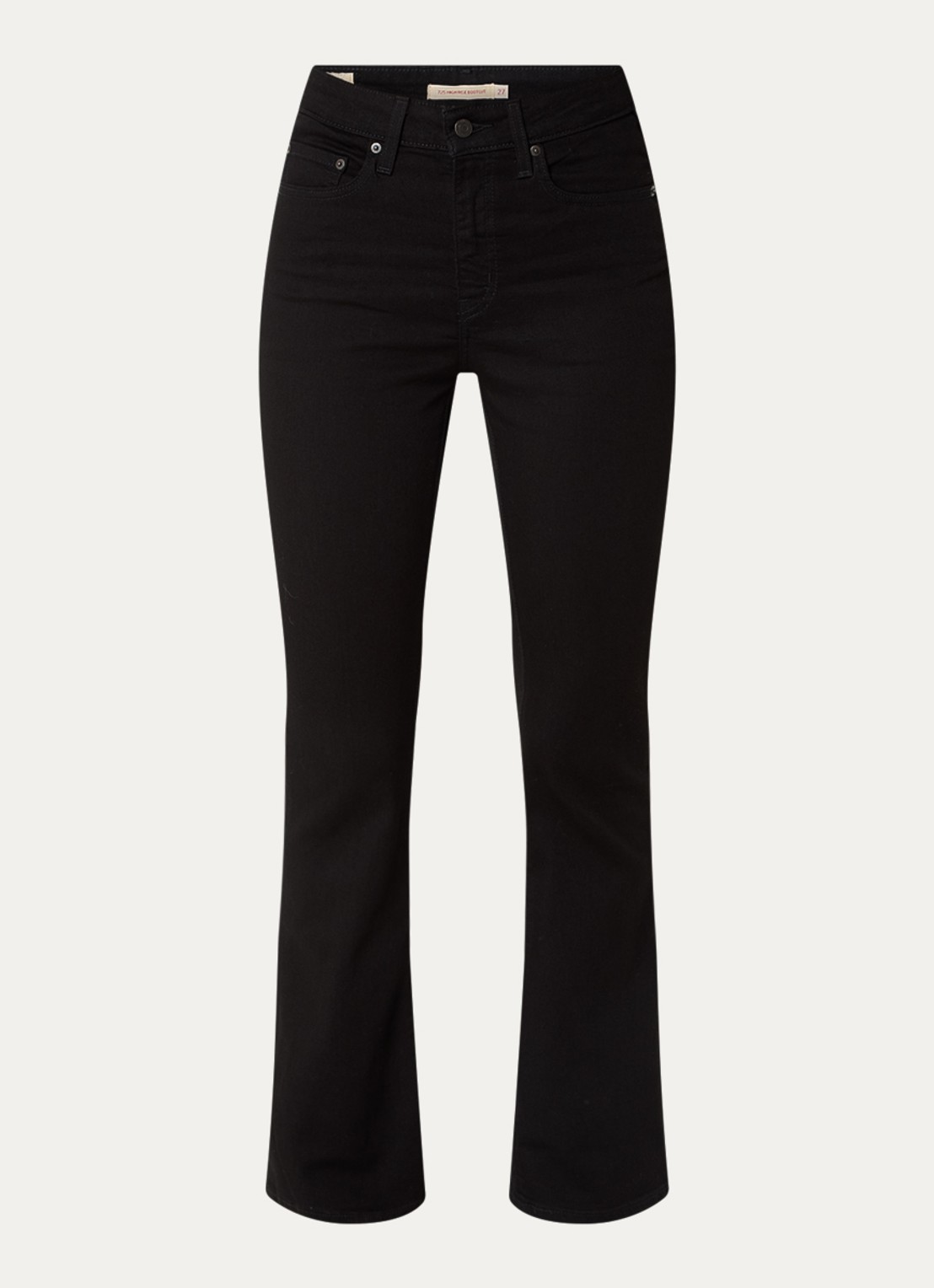 Levi's 725 high waist bootcut jeans met gekleurde wassing - voorkant 4 zwart