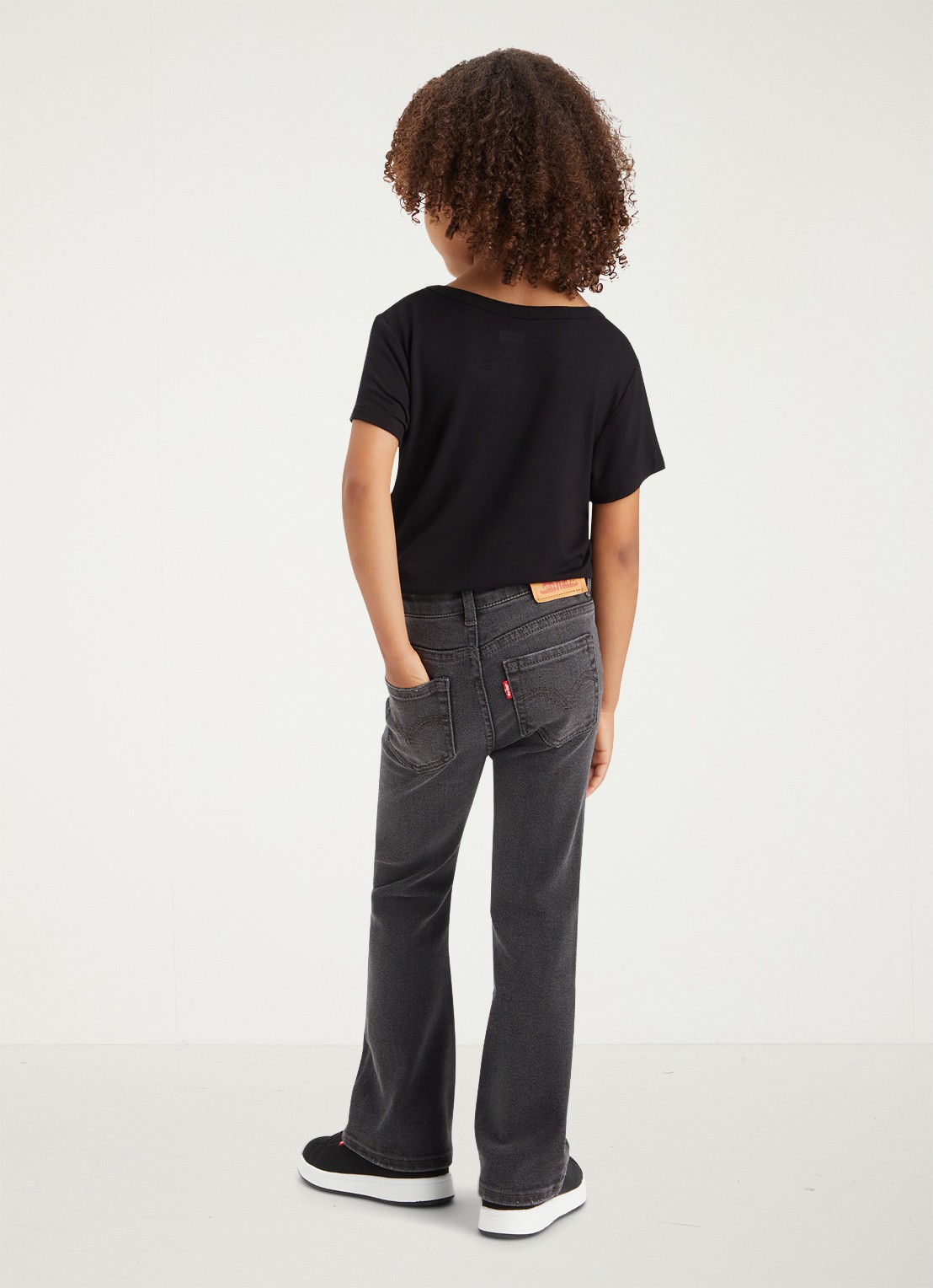 Levi's 726 high rise flared jeans met stretch - achterkant 4 zwart