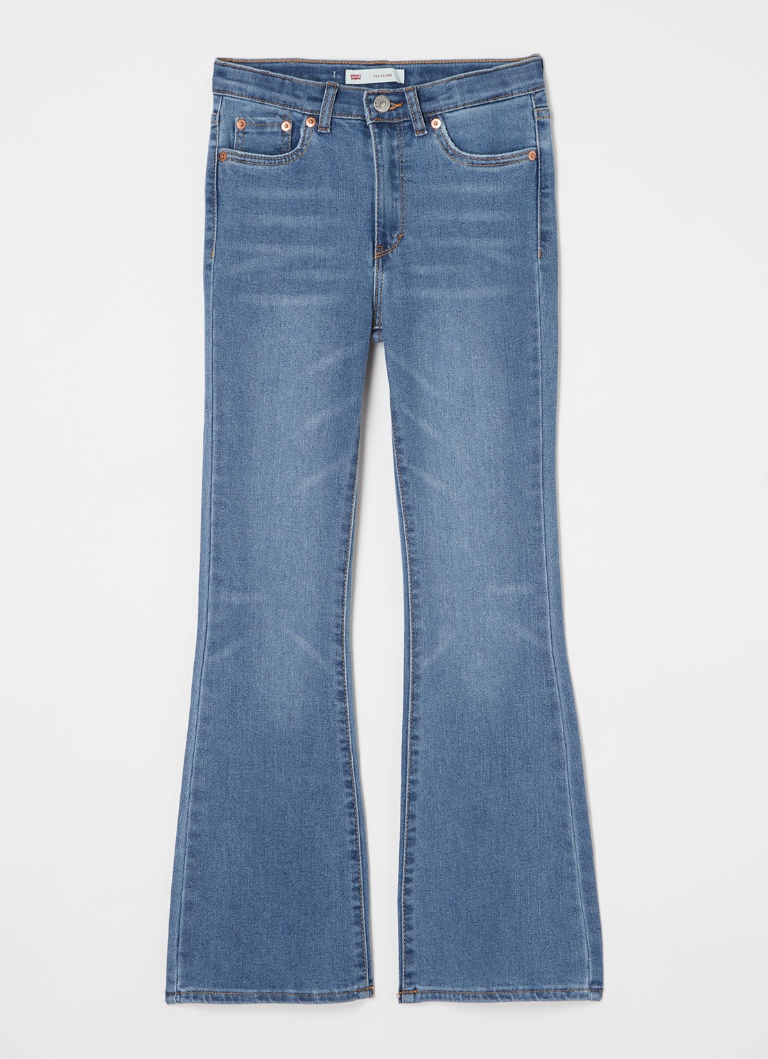 Levi's 726 high rise flared jeans met stretch - voorkant 4 indigo