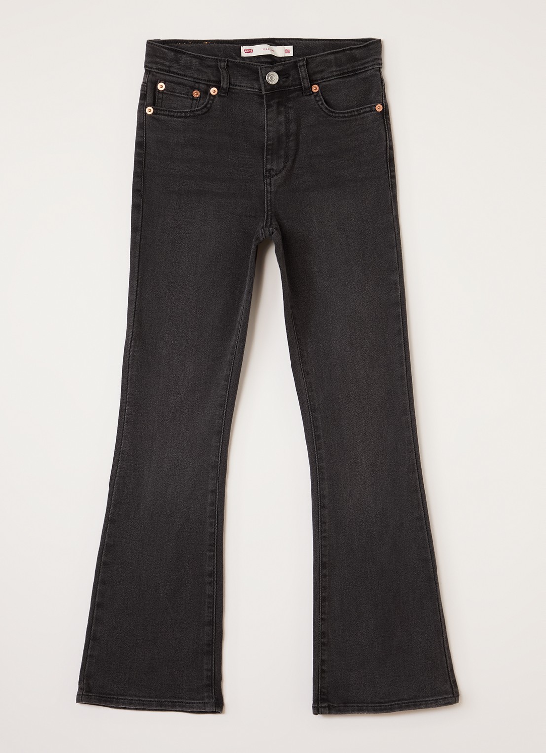 Levi's 726 high waist flared jeans met gekleurde wassing - voorkant 2 zwart