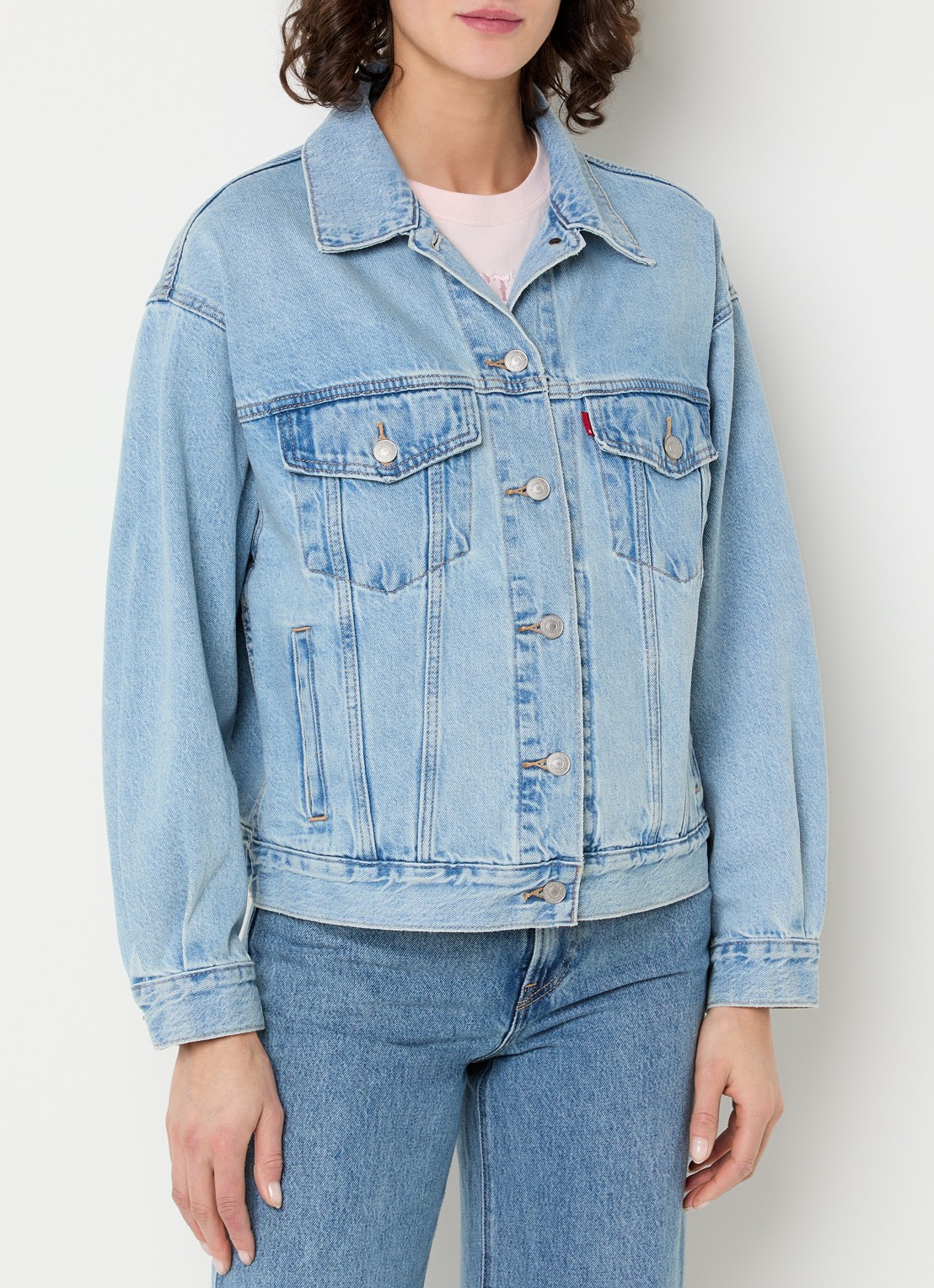 Levi's 90s Trucker spijkerjas met klepzakken - detail 4 indigo