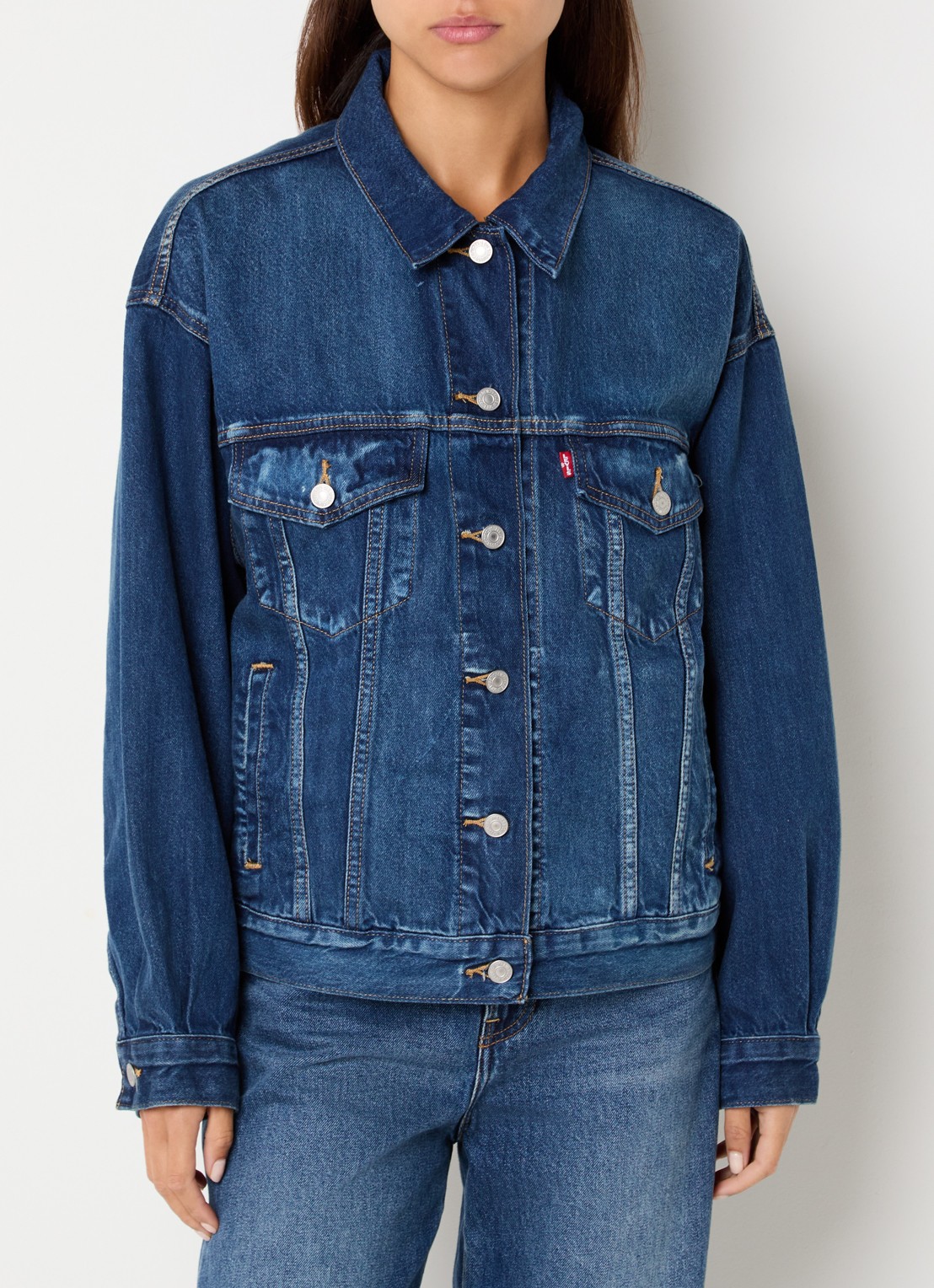 Levi's 90s Trucker spijkerjas met steekzakken - detail 2 indigo