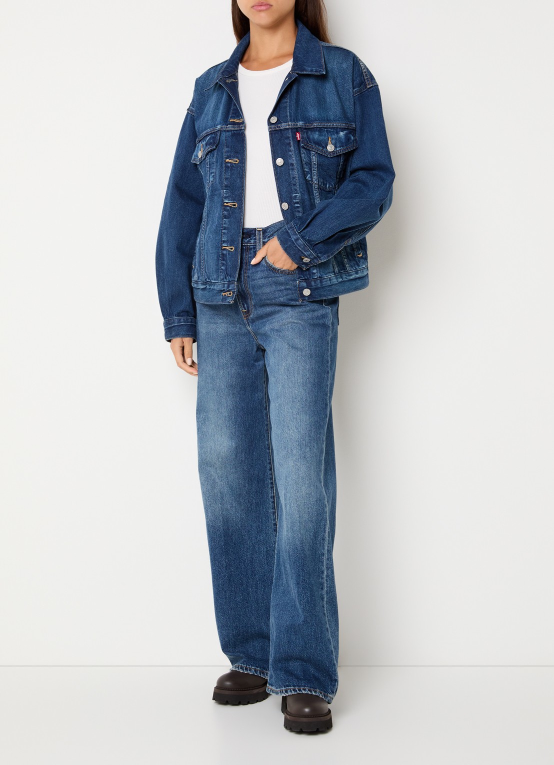 Levi's 90s Trucker spijkerjas met steekzakken - voorkant 4 indigo