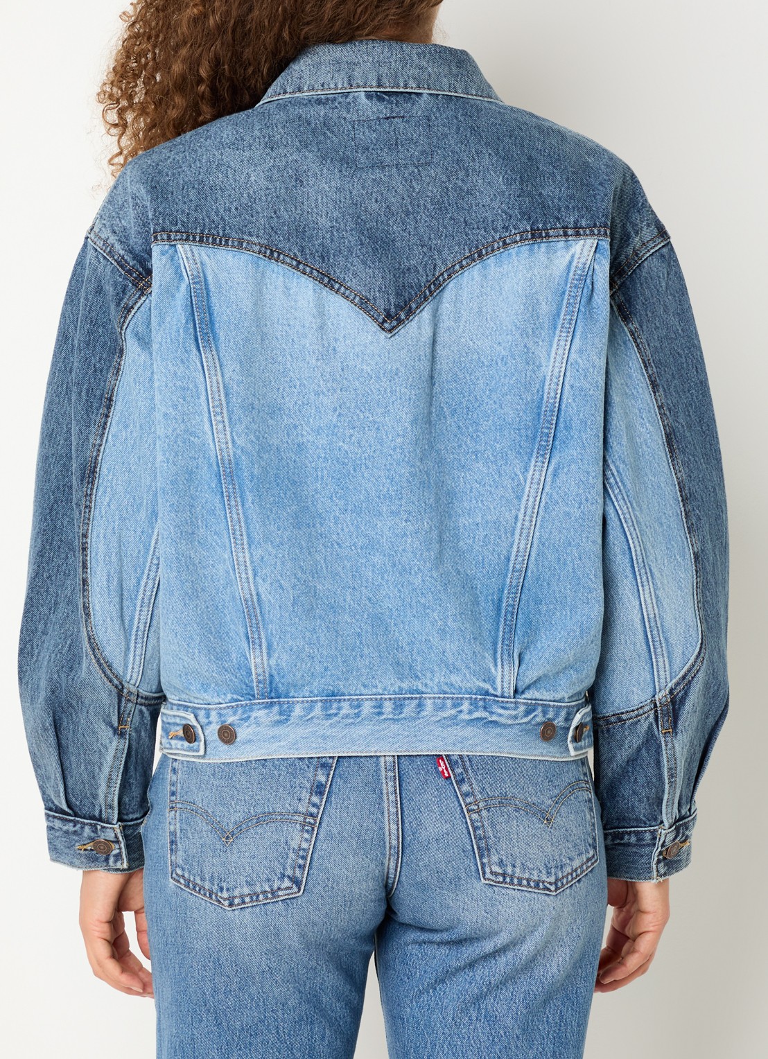 Levi's 90s Western spijkerjas met steekzakken - achterkant 3 indigo