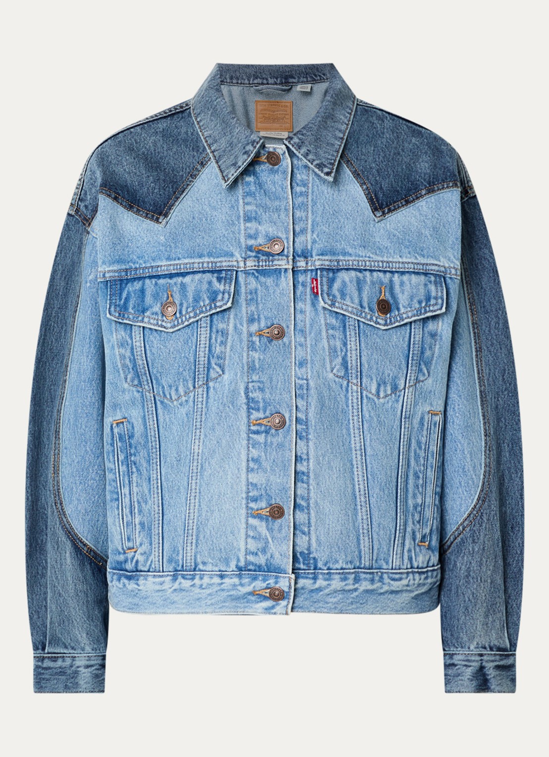 Levi's 90s Western spijkerjas met steekzakken - voorkant indigo