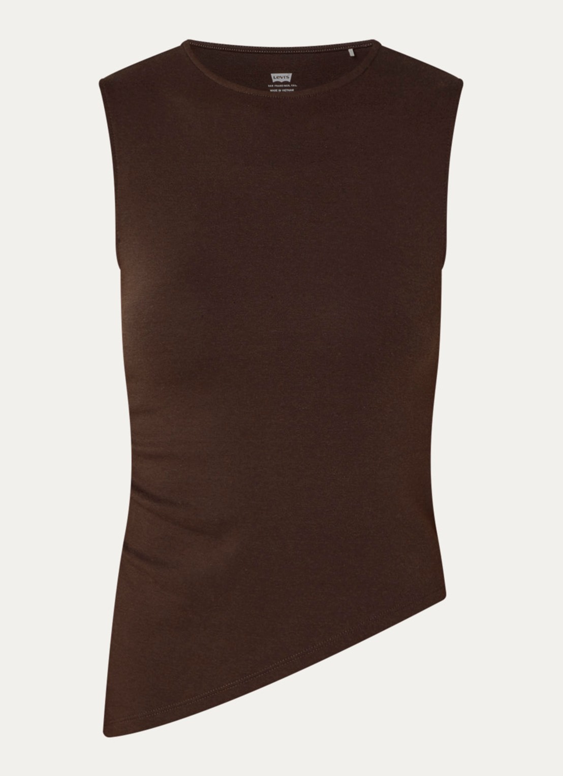 Levi's Alila mouwloze top met ronde hals - voorkant donkerbruin