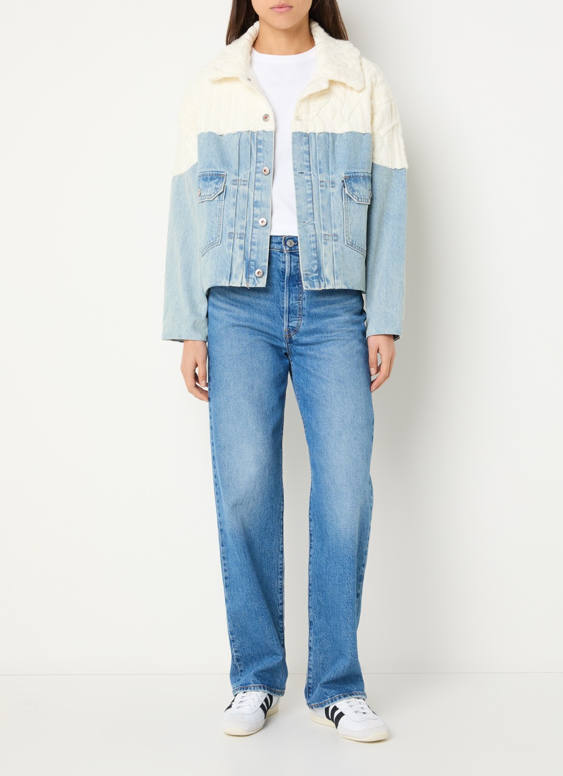 Levi's Aran spijkerjas met borduring - voorkant 3 indigo