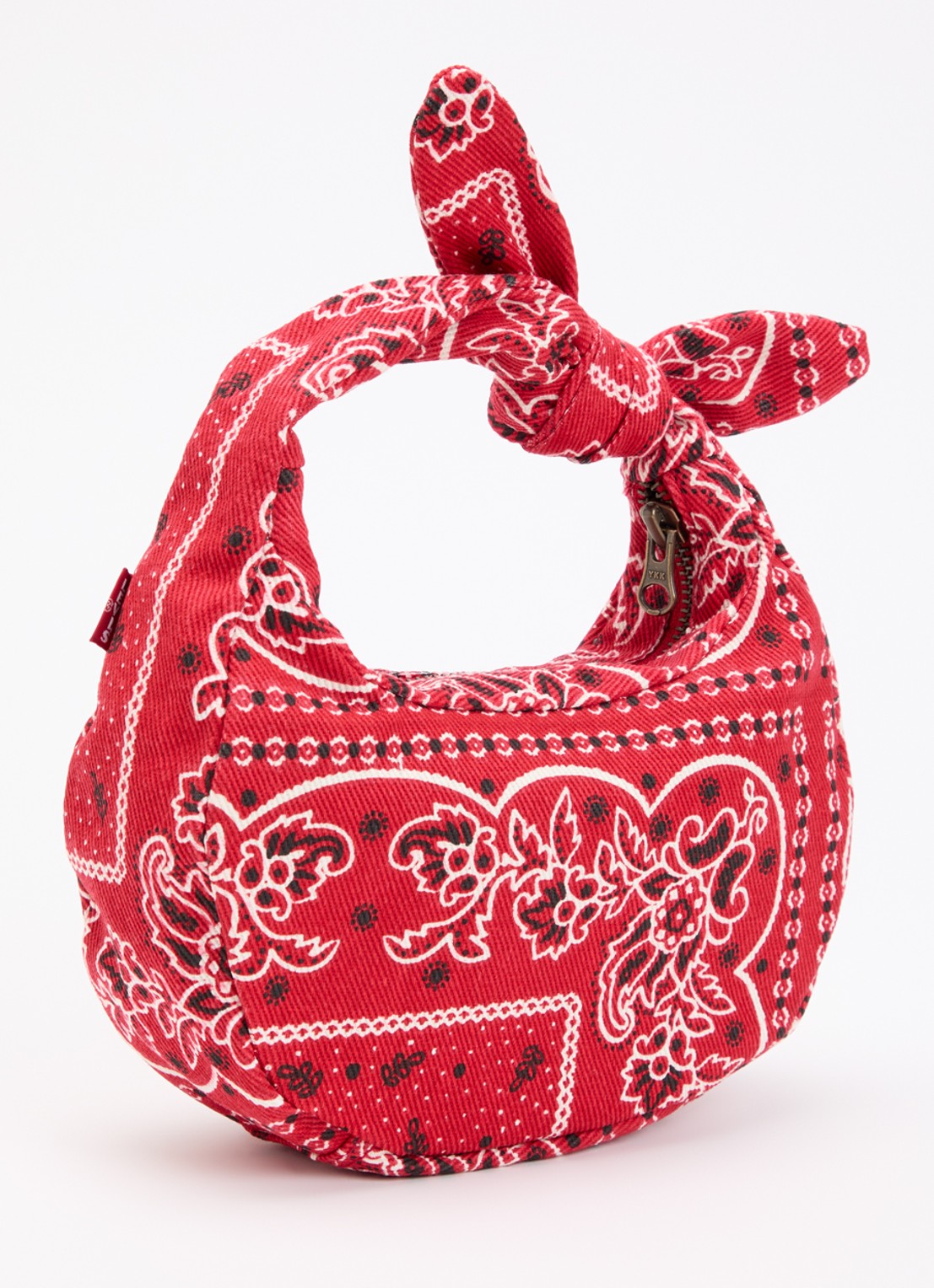 Levi's Baby Brooklyn handtas van denim met paisley dessin - achterkant 4 rood