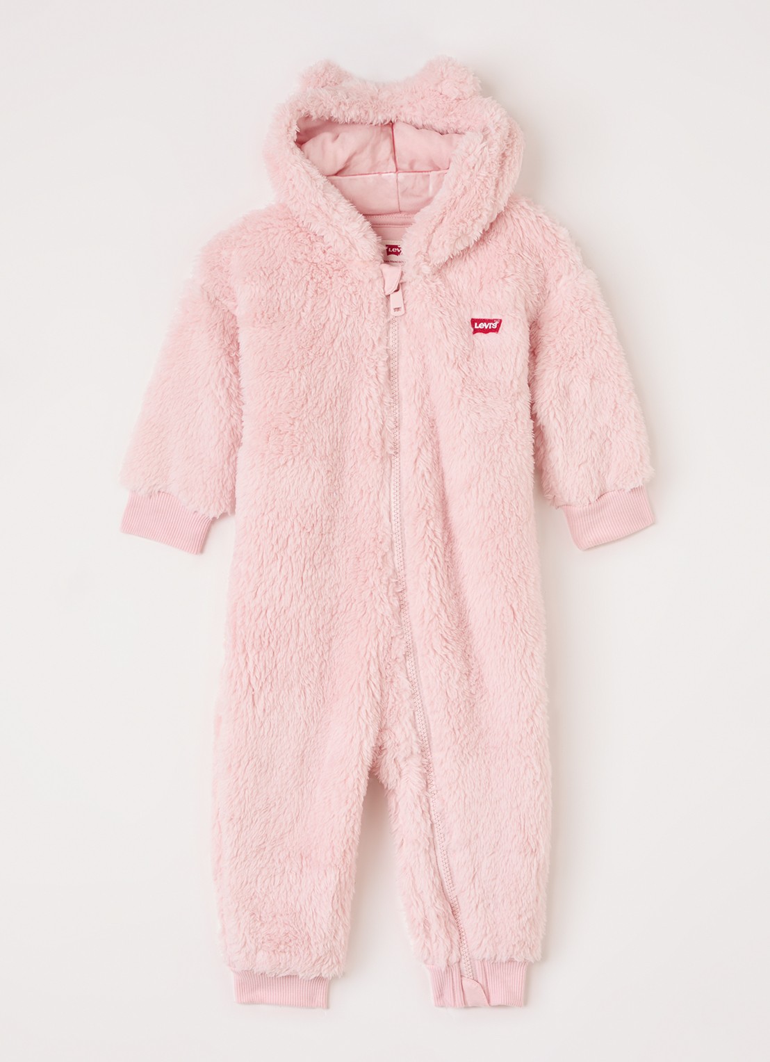 Levi's Babypak met logoborduring - voorkant lichtroze