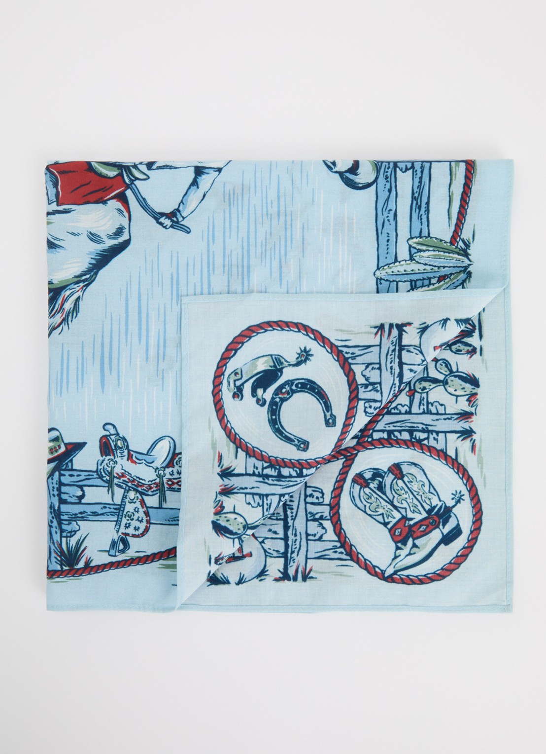 Levi's Bandana met print 50 x 50 cm - detail lichtblauw