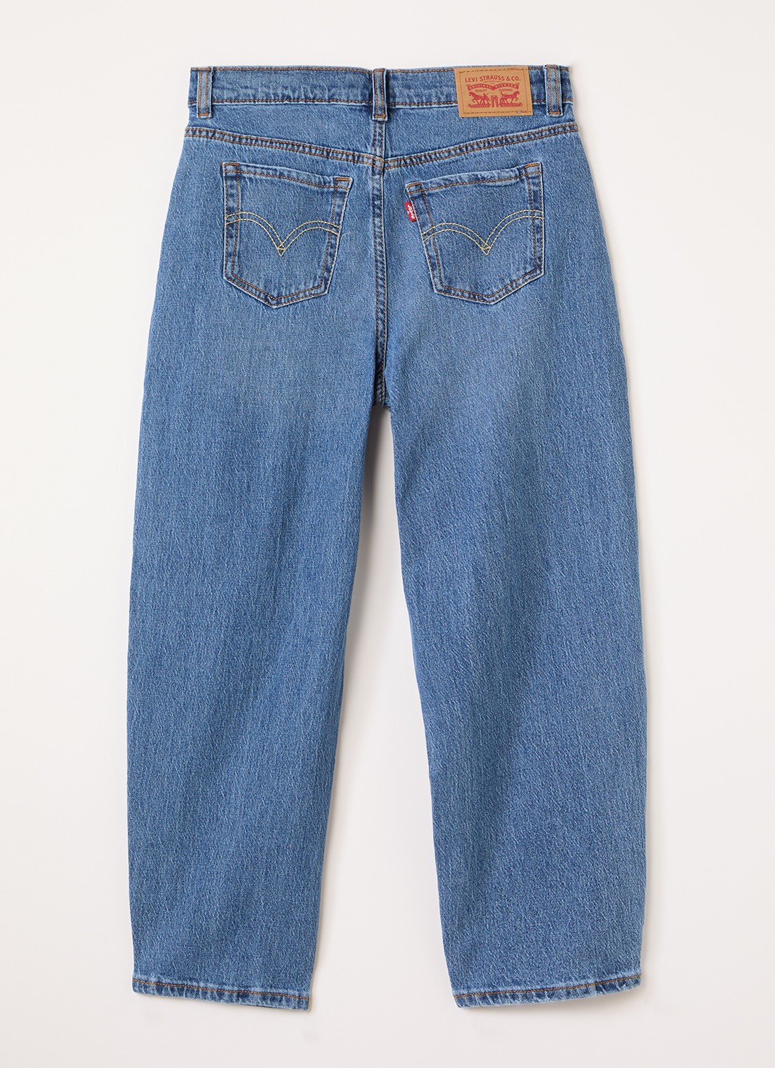 Levi's Barrel loose fit jeans met medium wassing - voorkant 3 indigo