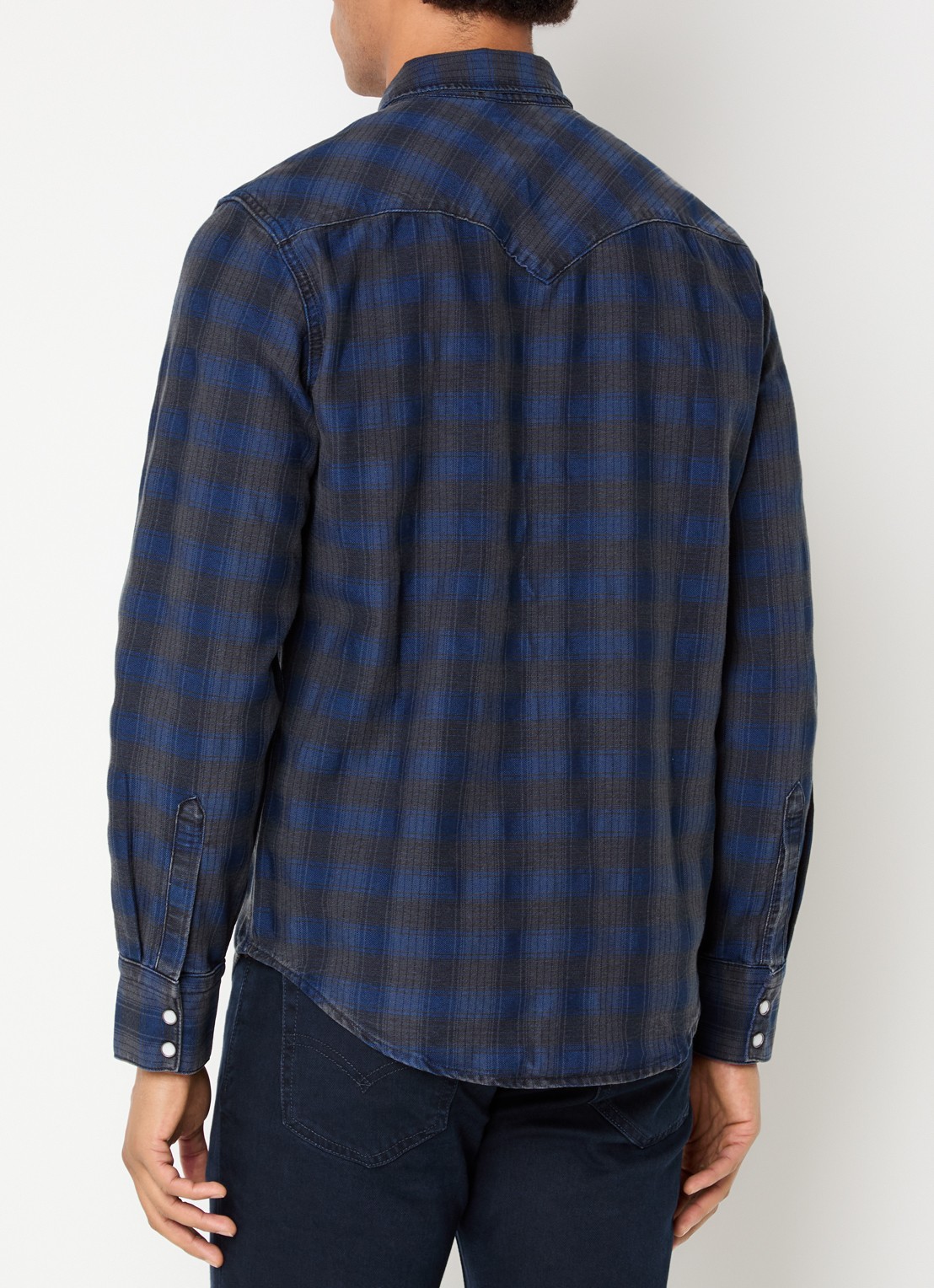 Levi's Barstow regular fit overhemd met borstzak - achterkant 2 donkerblauw