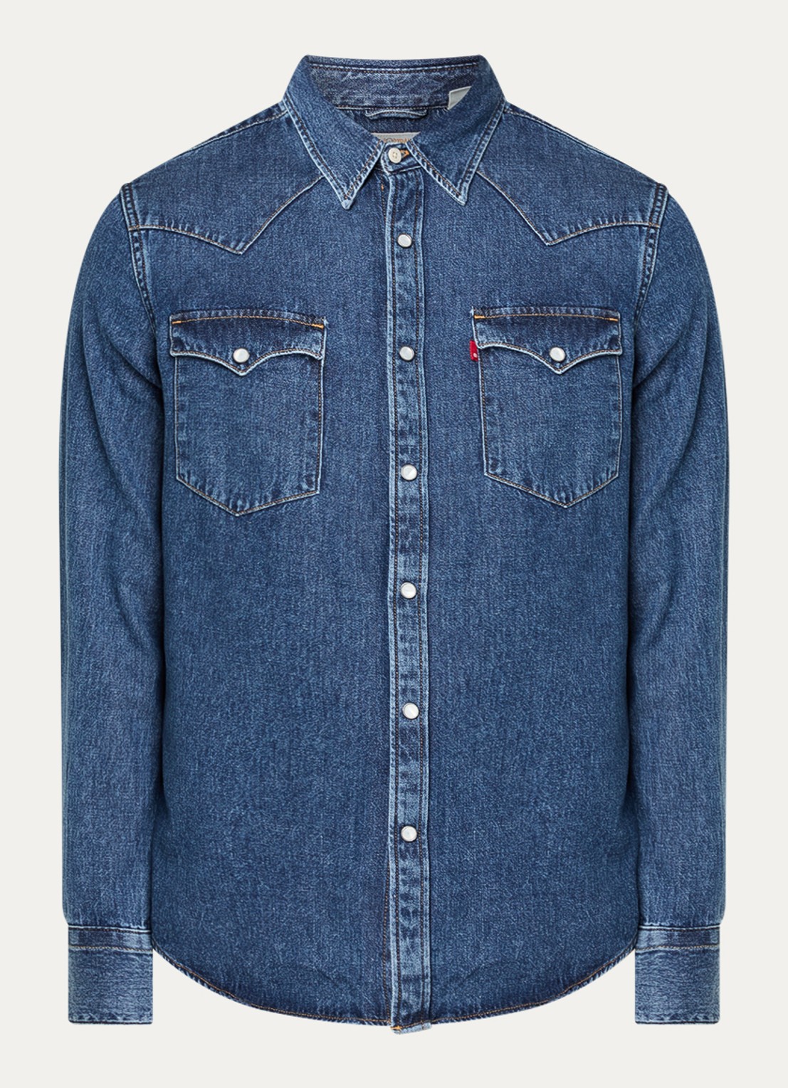 Levi's Barstow regular fit overhemd met borstzakken - voorkant 2 indigo