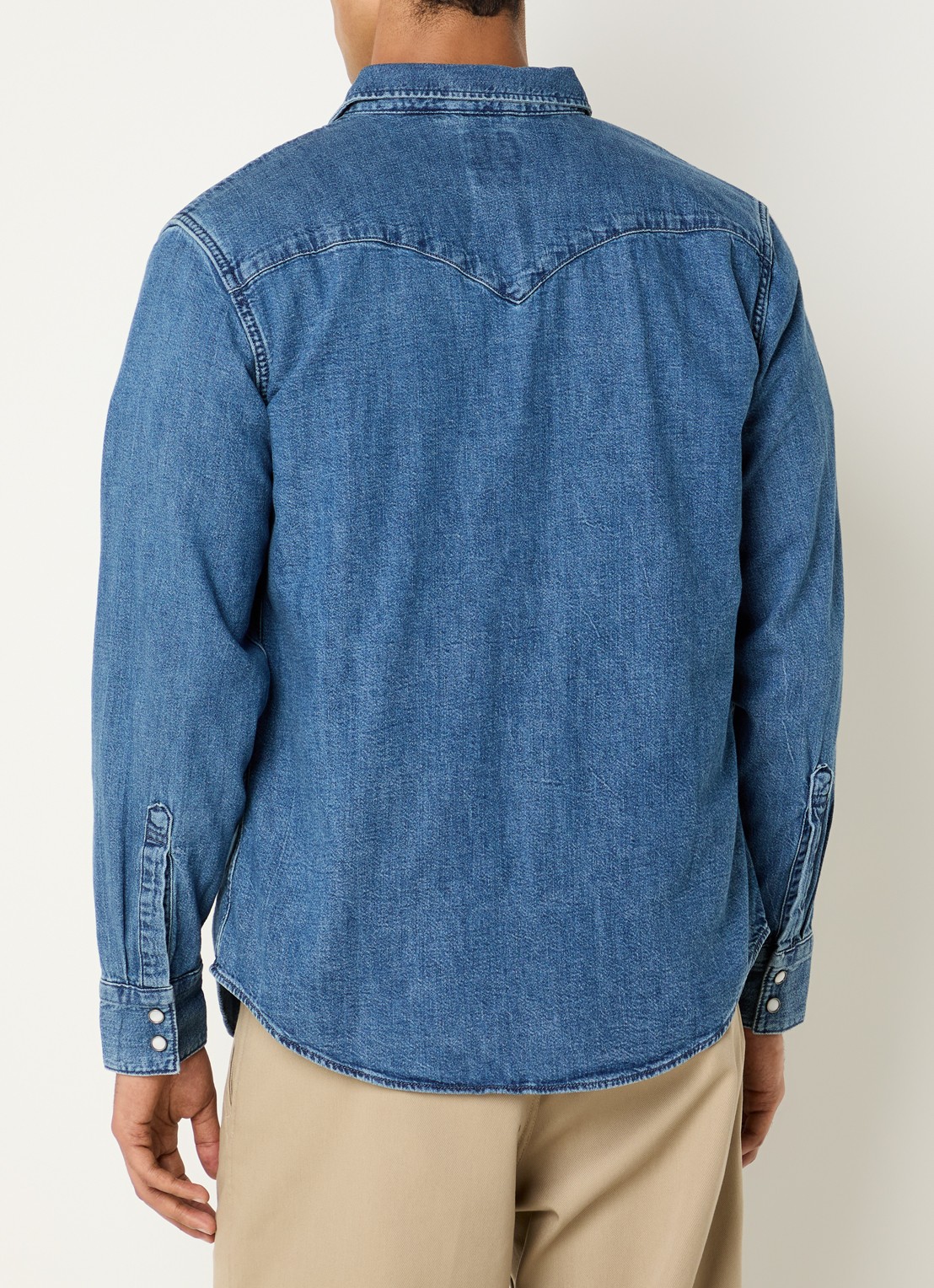 Levi's Barstow regular fit overshirt van denim met borstzakken - achterkant 4 indigo