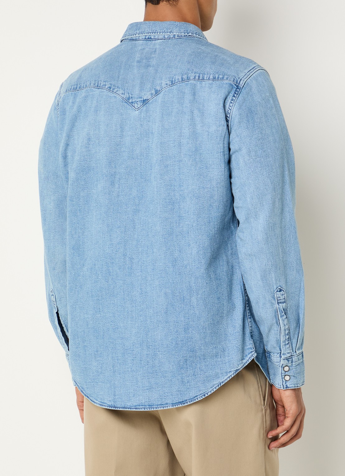 Levi's Barstow regular fit overshirt van denim met borstzakken - achterkant 4 indigo