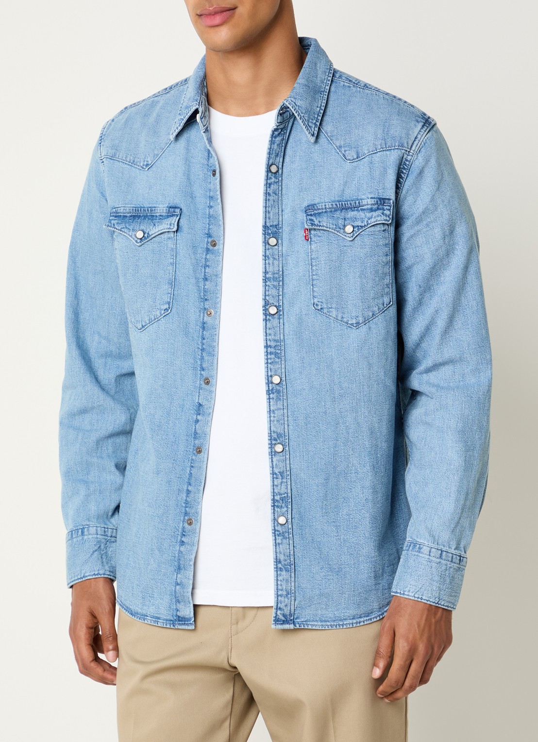 Levi's Barstow regular fit overshirt van denim met borstzakken - detail 3 indigo