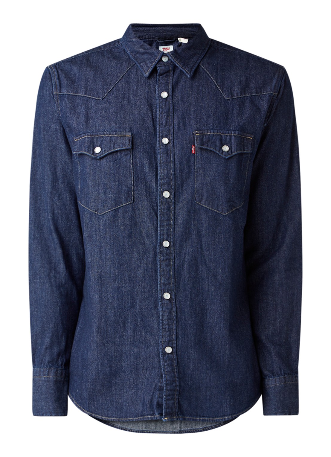 Levi's Barstow Western regular fit denim overhemd - voorkant jeans