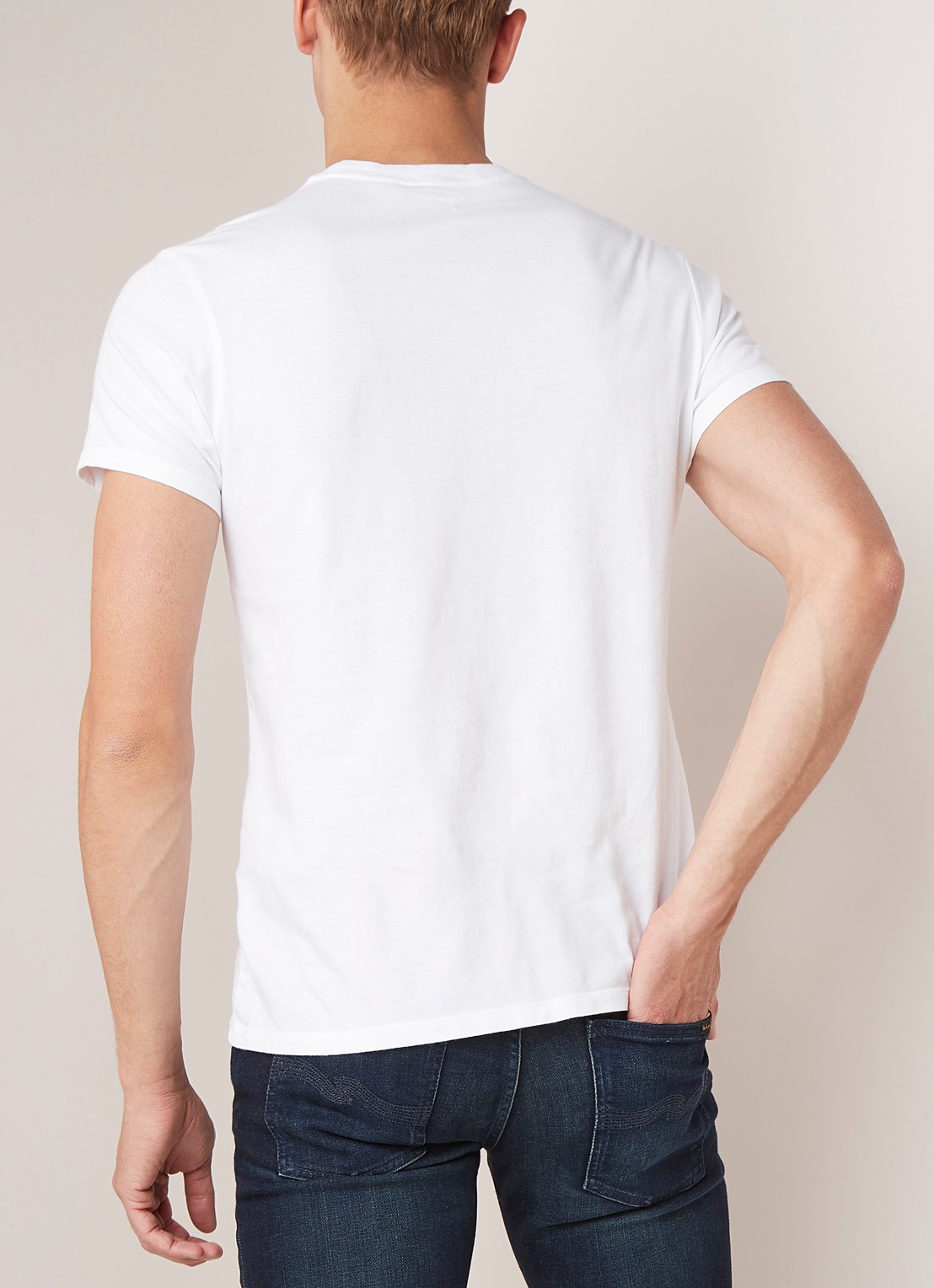 Levi's Basic T-shirt van katoen met logo - achterkant 4 wit