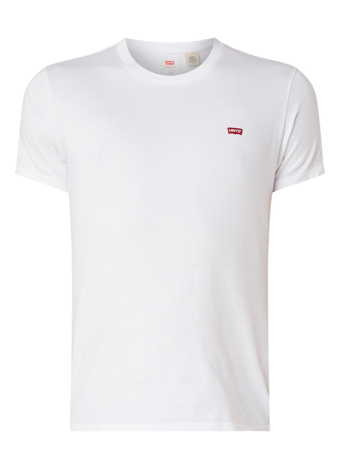 Levi's Basic T-shirt van katoen met logo - voorkant wit