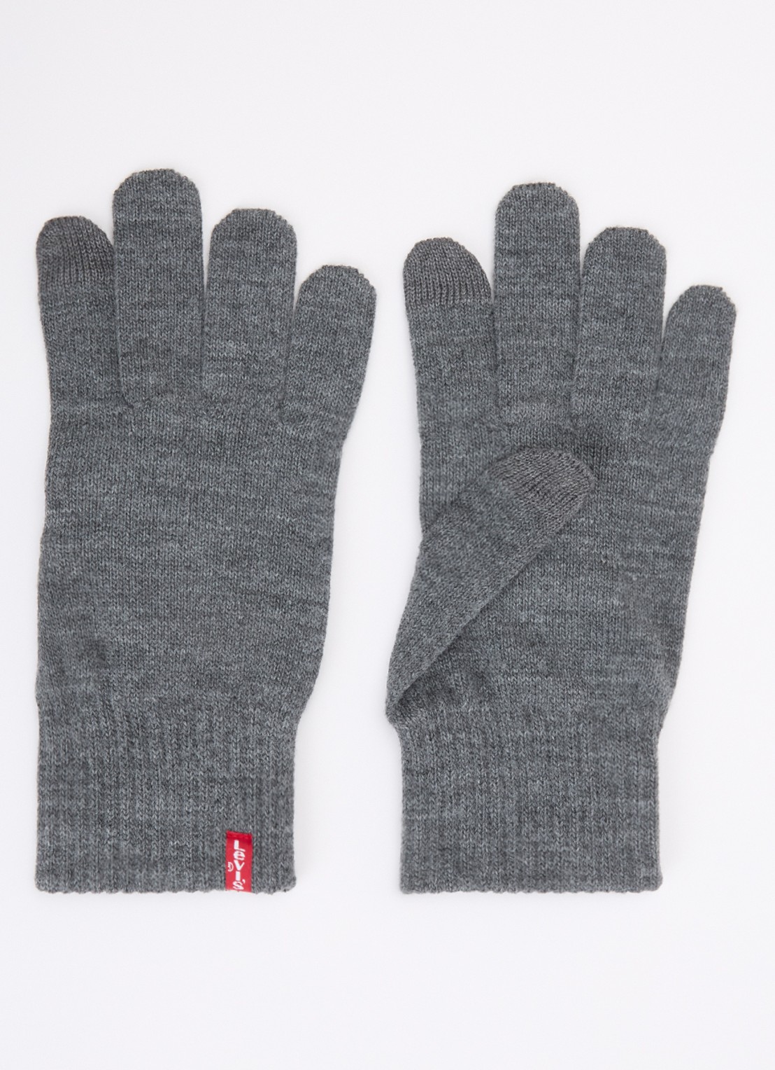 Levi's Ben handschoenen in katoenblend - voorkant donkergrijs